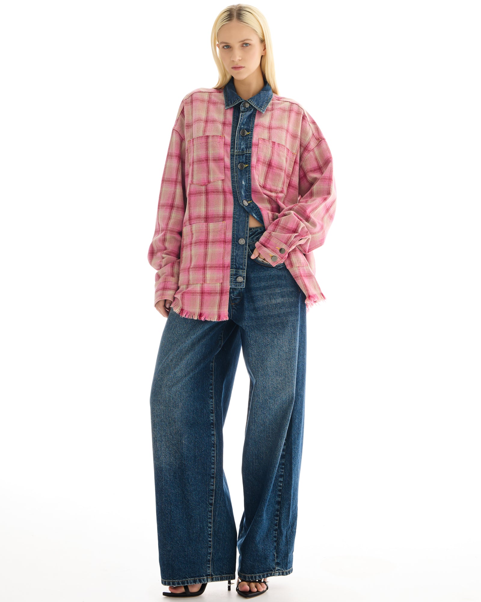 ザ・テイルズ ヴィンテージウォッシュフランネルシャツ