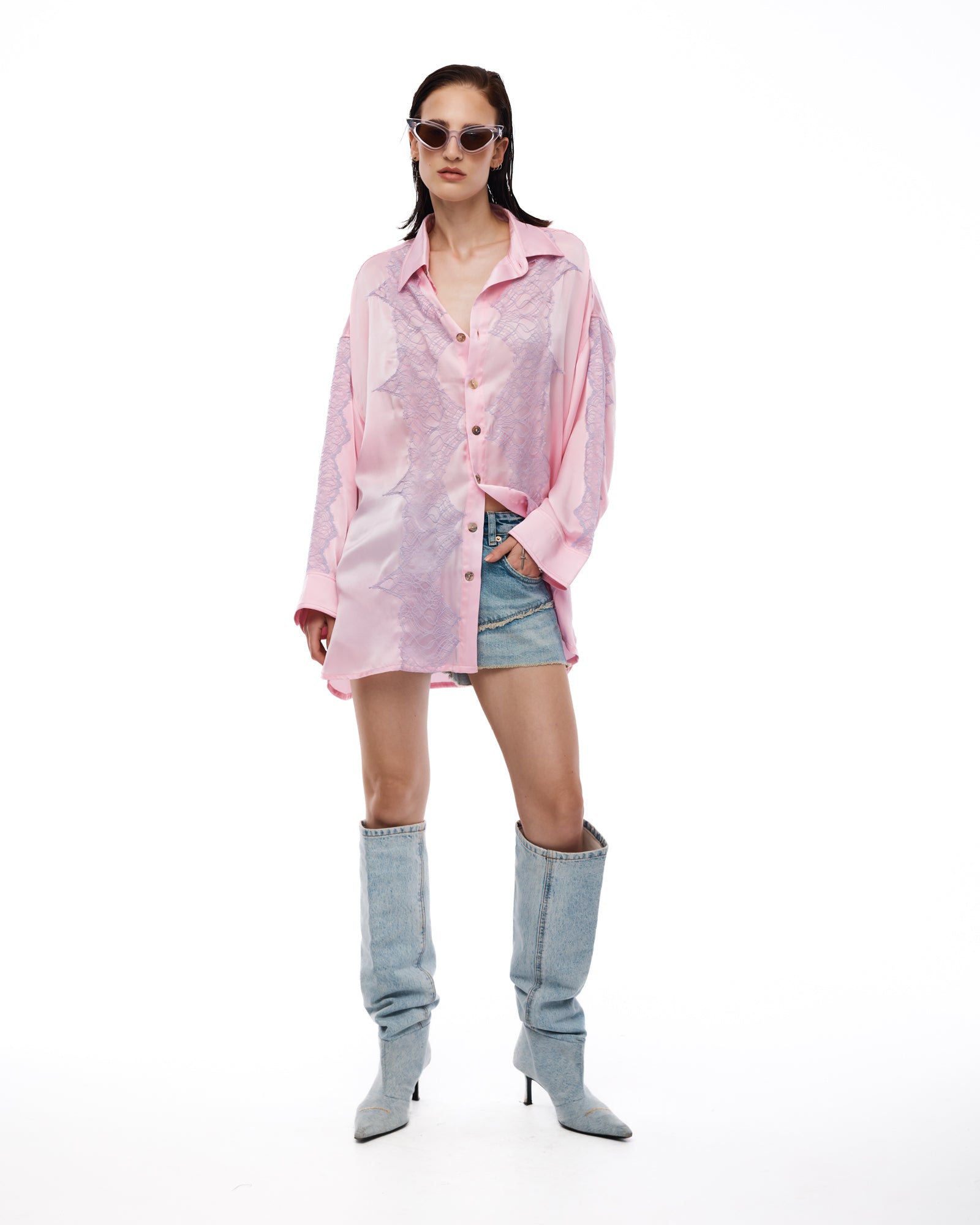 Dixie Satin and Chantilly Lace Shirt