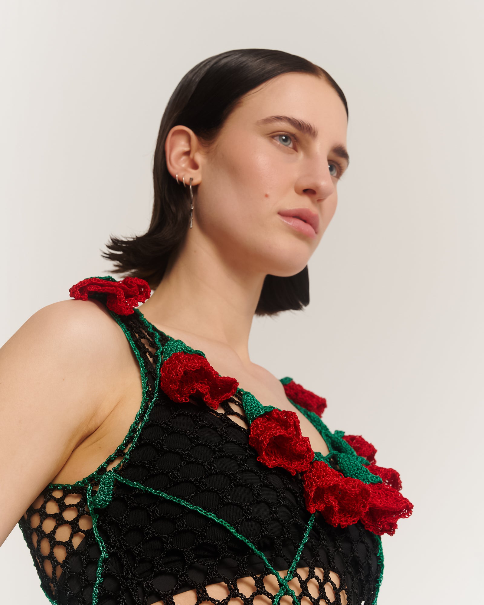 Couture Rose Hand Crochet Slip Dress