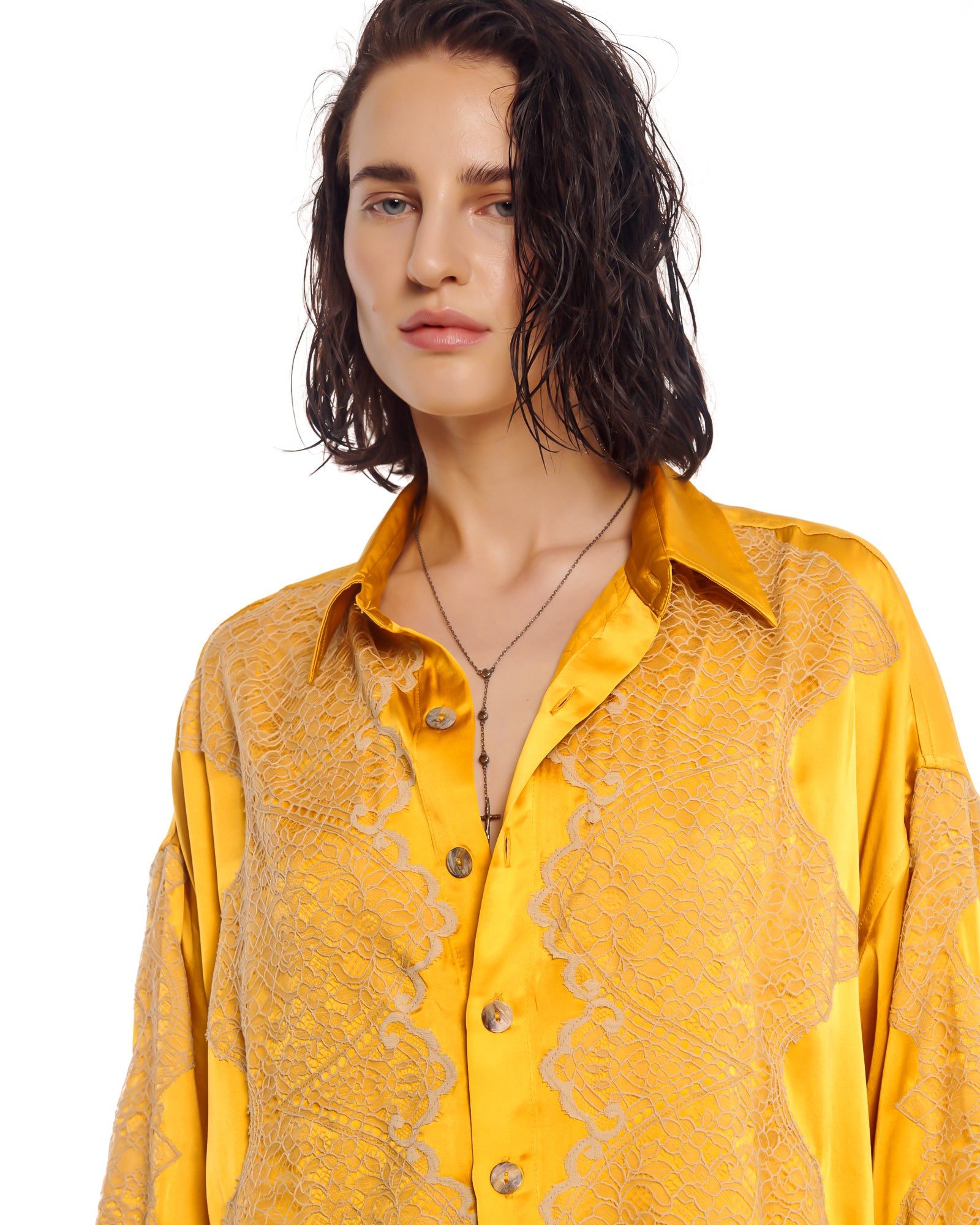 Dixie Satin and Chantilly Lace Shirt