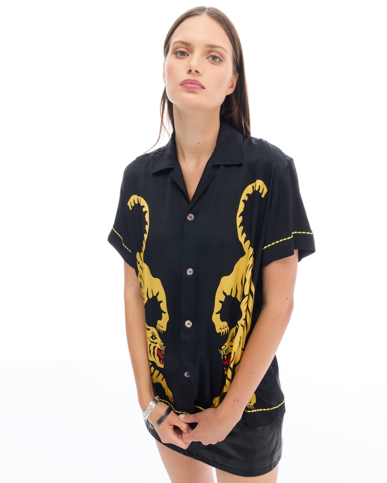 Seidenhemd „Crouching Tiger“