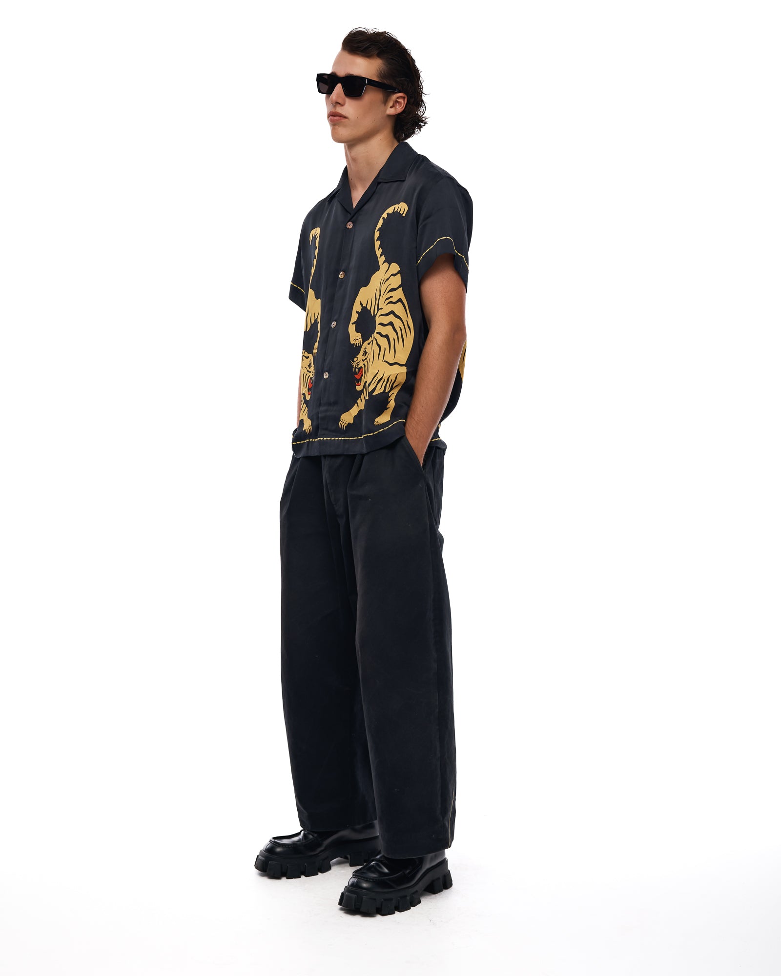 Crouching Tiger Washed Silk Shirt