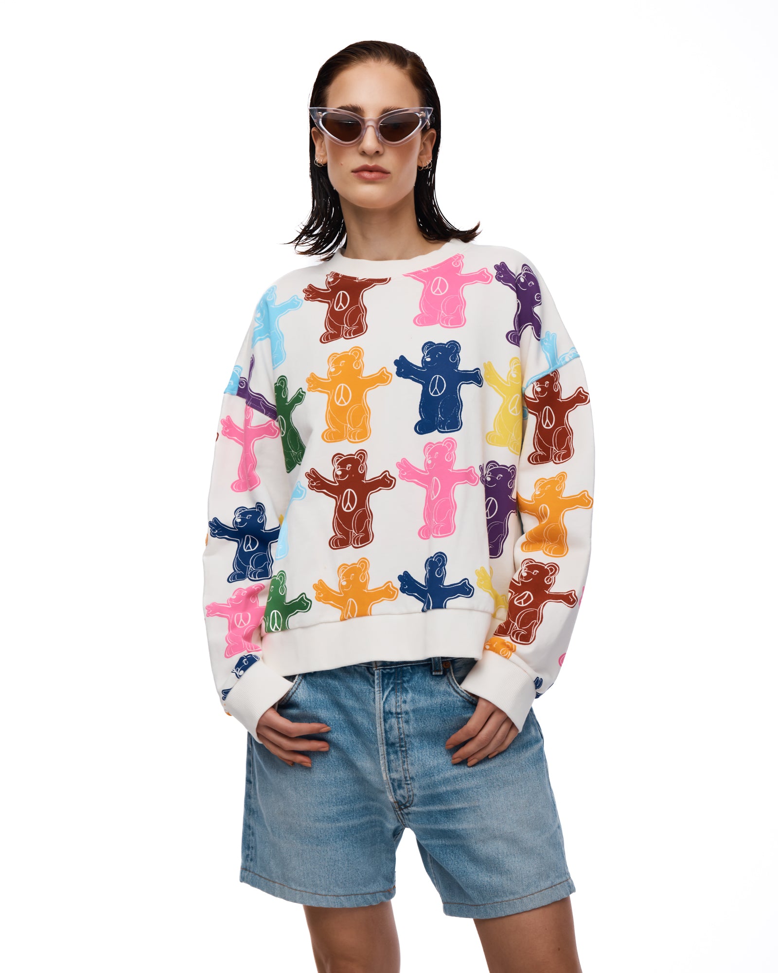 Peace Bear Bamboo Cotton Sweater