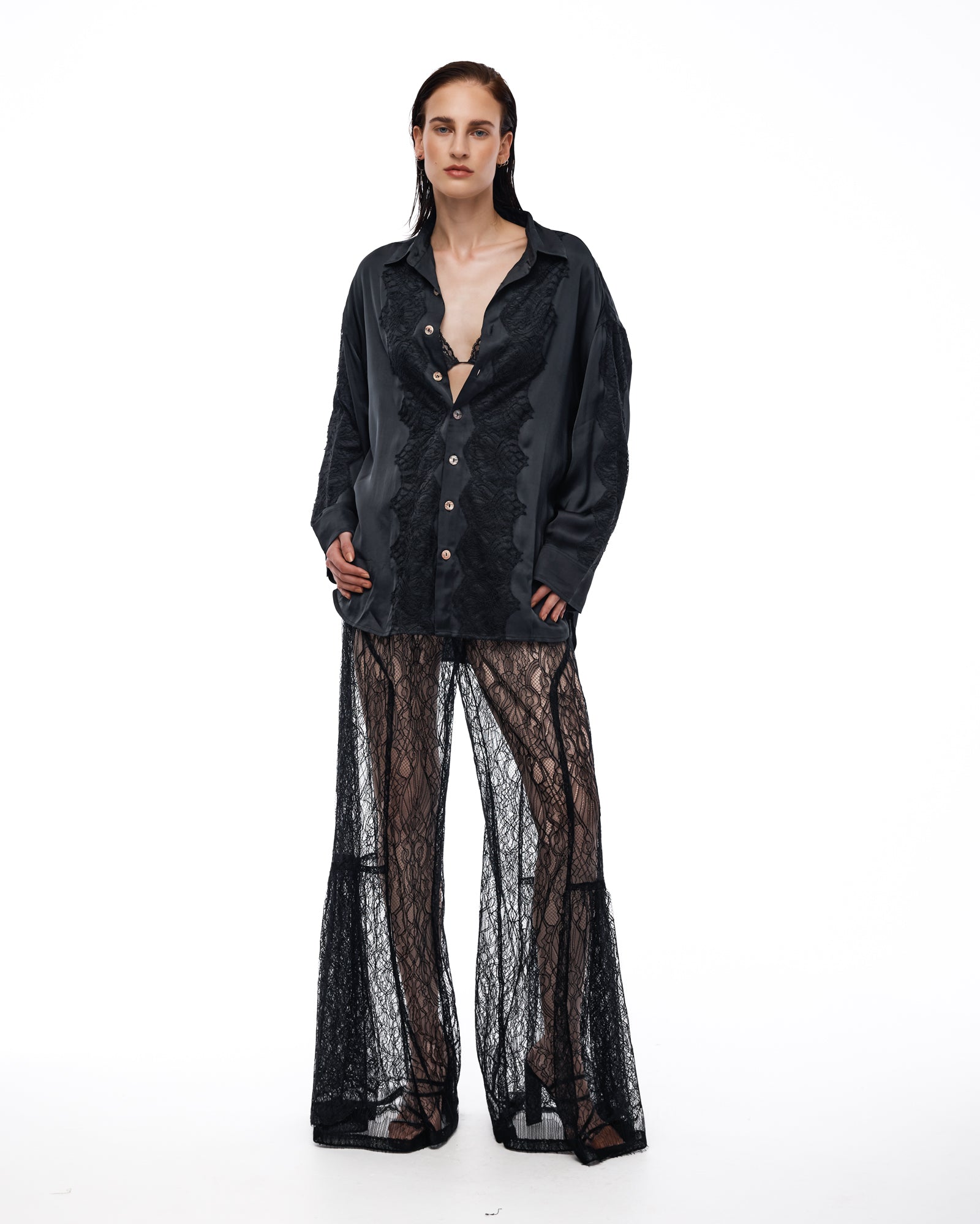 Dixie Satin and Chantilly Lace Shirt