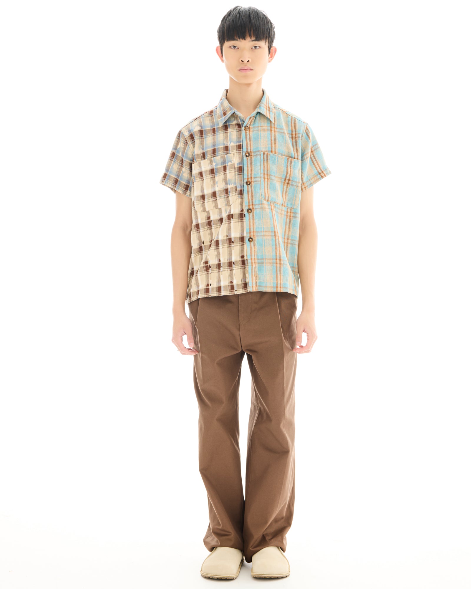 Half n Half 70's Flannel Camp Shirt
