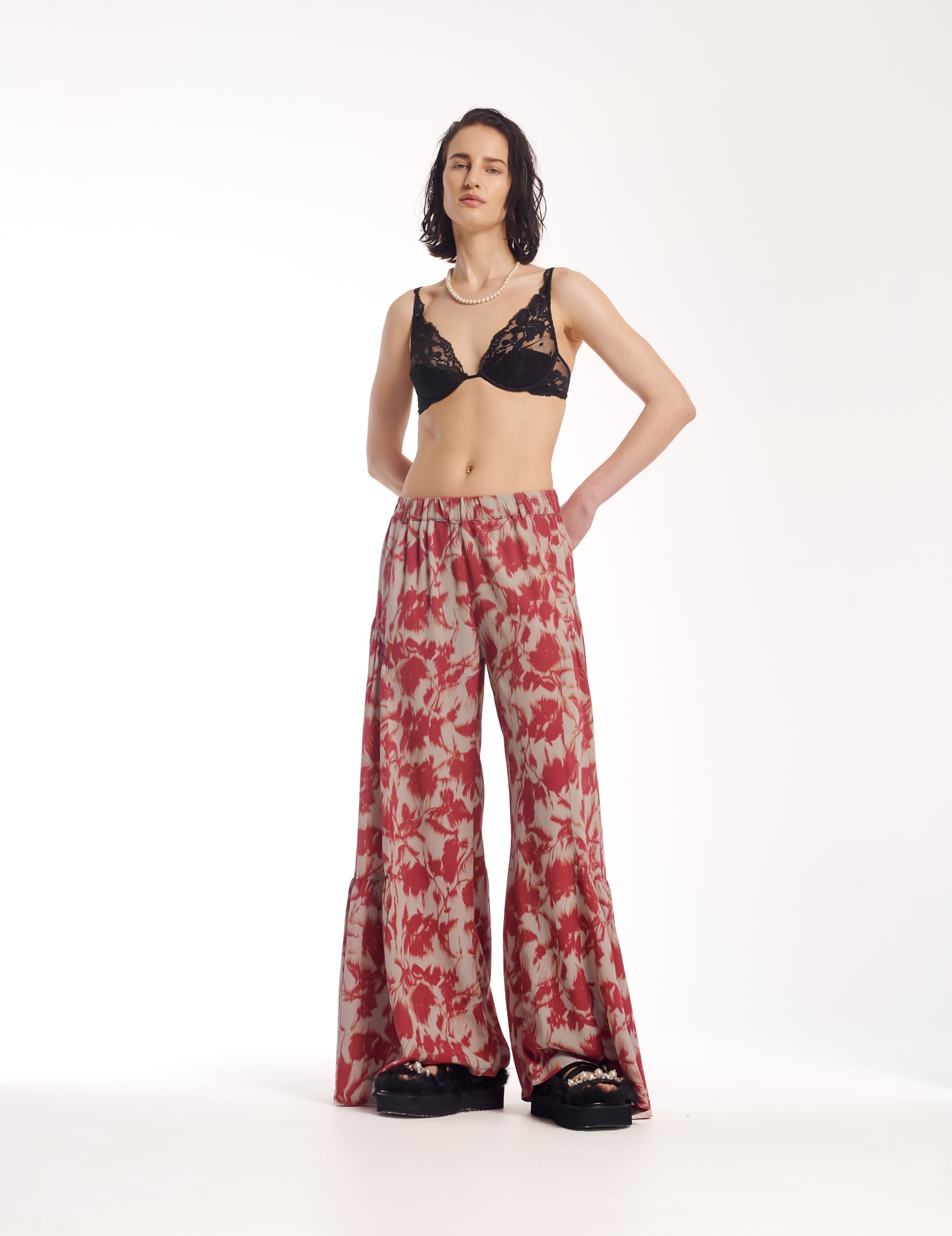 Italian Rose Crepe Florence Pants