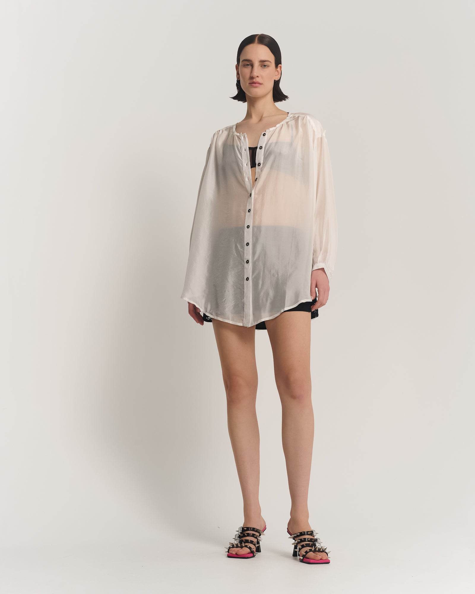 詩人シルク羽二重ロングライントップ