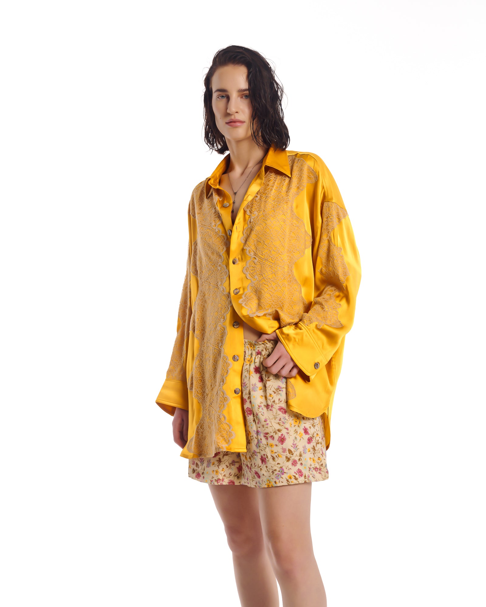 Dixie Satin and Chantilly Lace Shirt