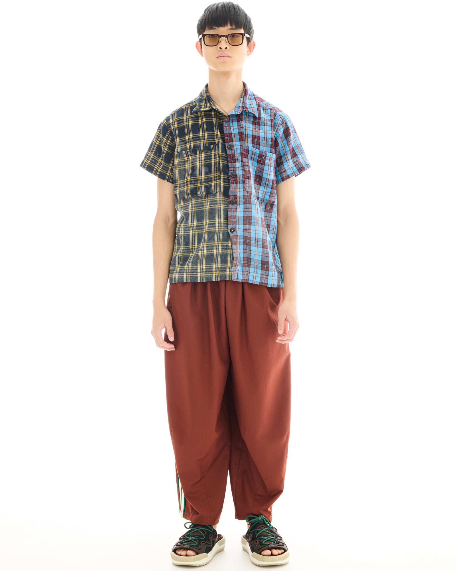 Half n Half Flannel Camp Shirt