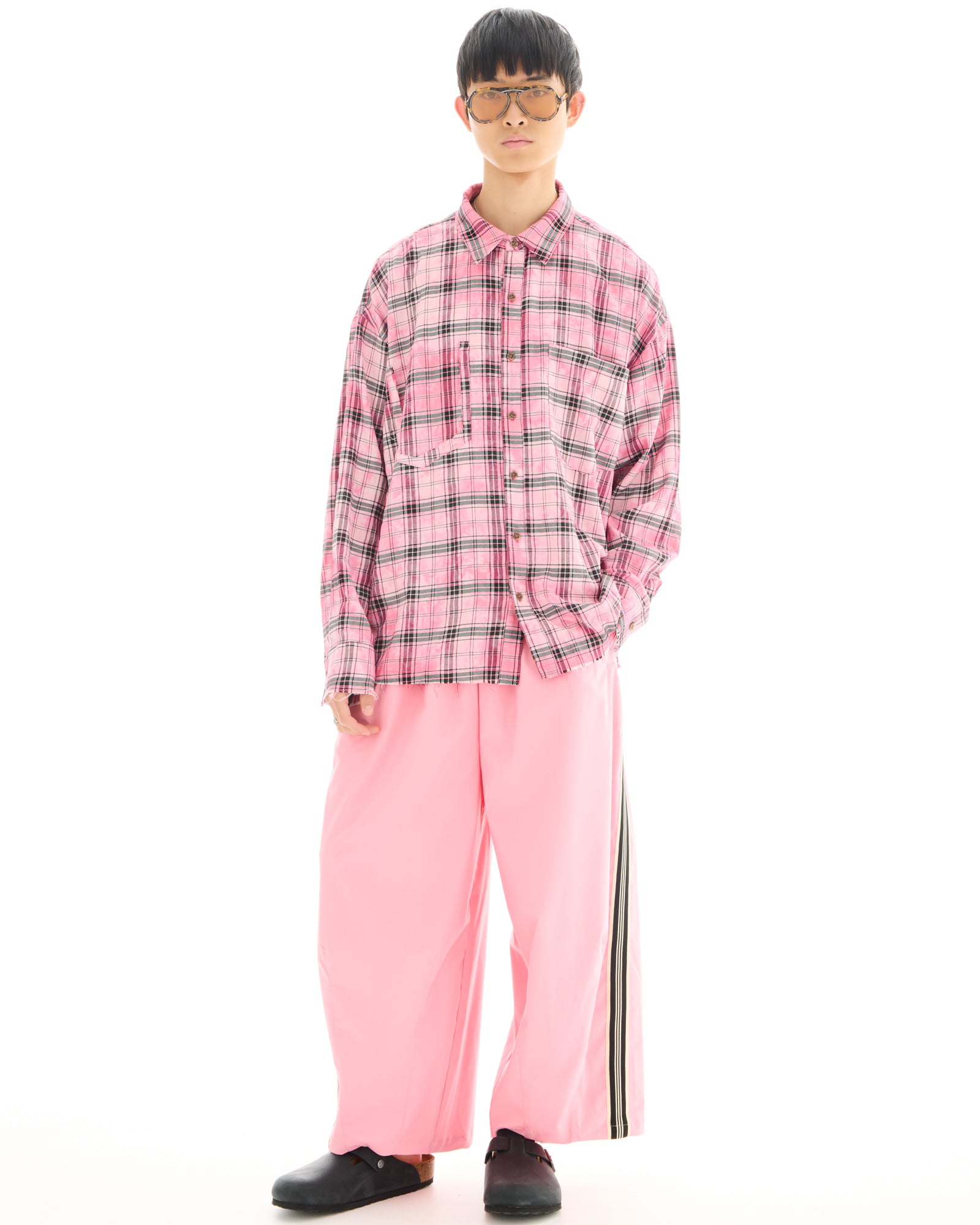 Washed Oversized Willow Check Shirt THE TALES