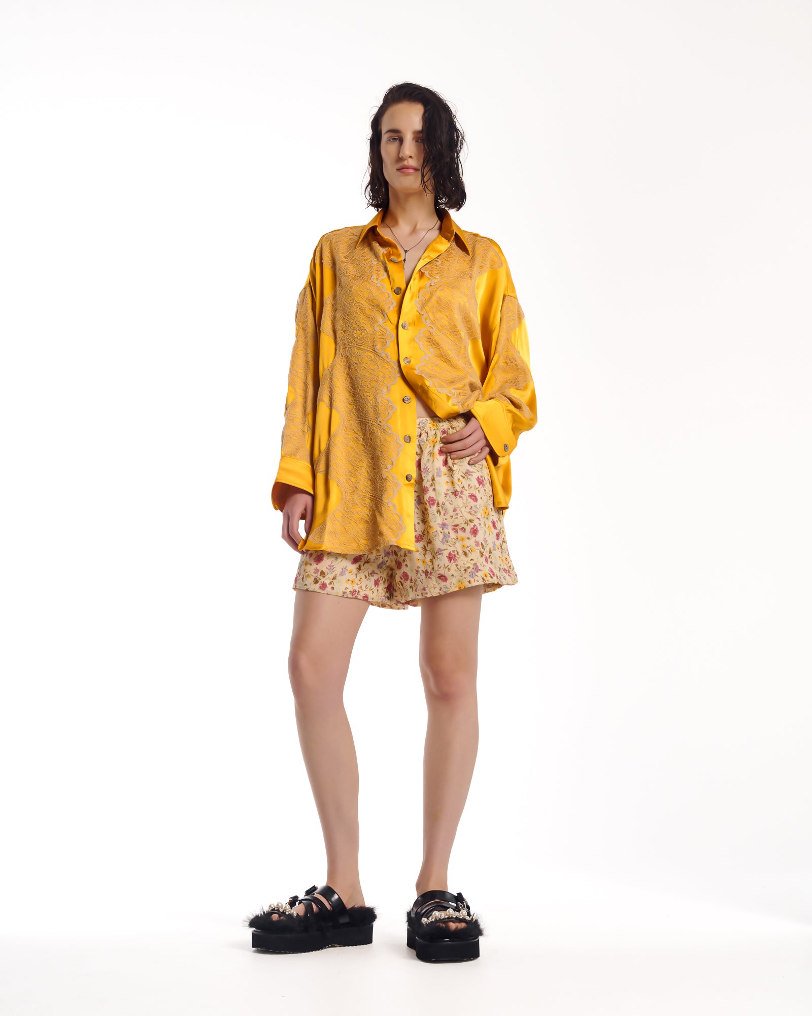 Dixie Satin and Chantilly Lace Shirt