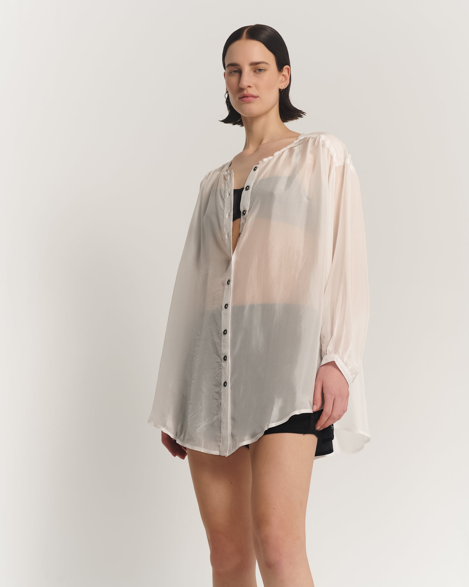 詩人シルク羽二重ロングライントップ