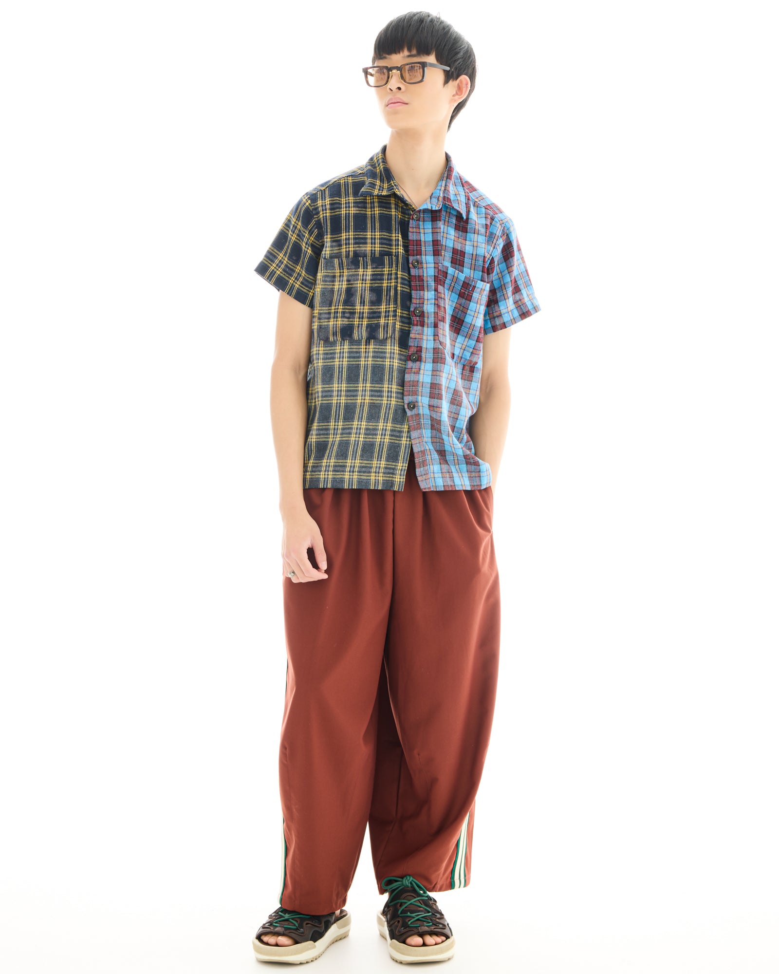 Half n Half Flannel Camp Shirt