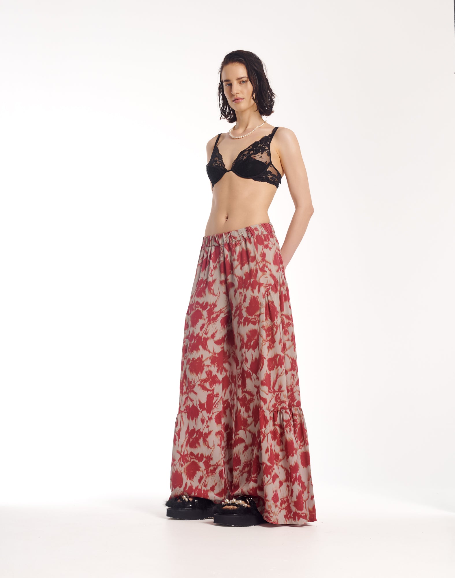 Italian Rose Crepe Florence Pants