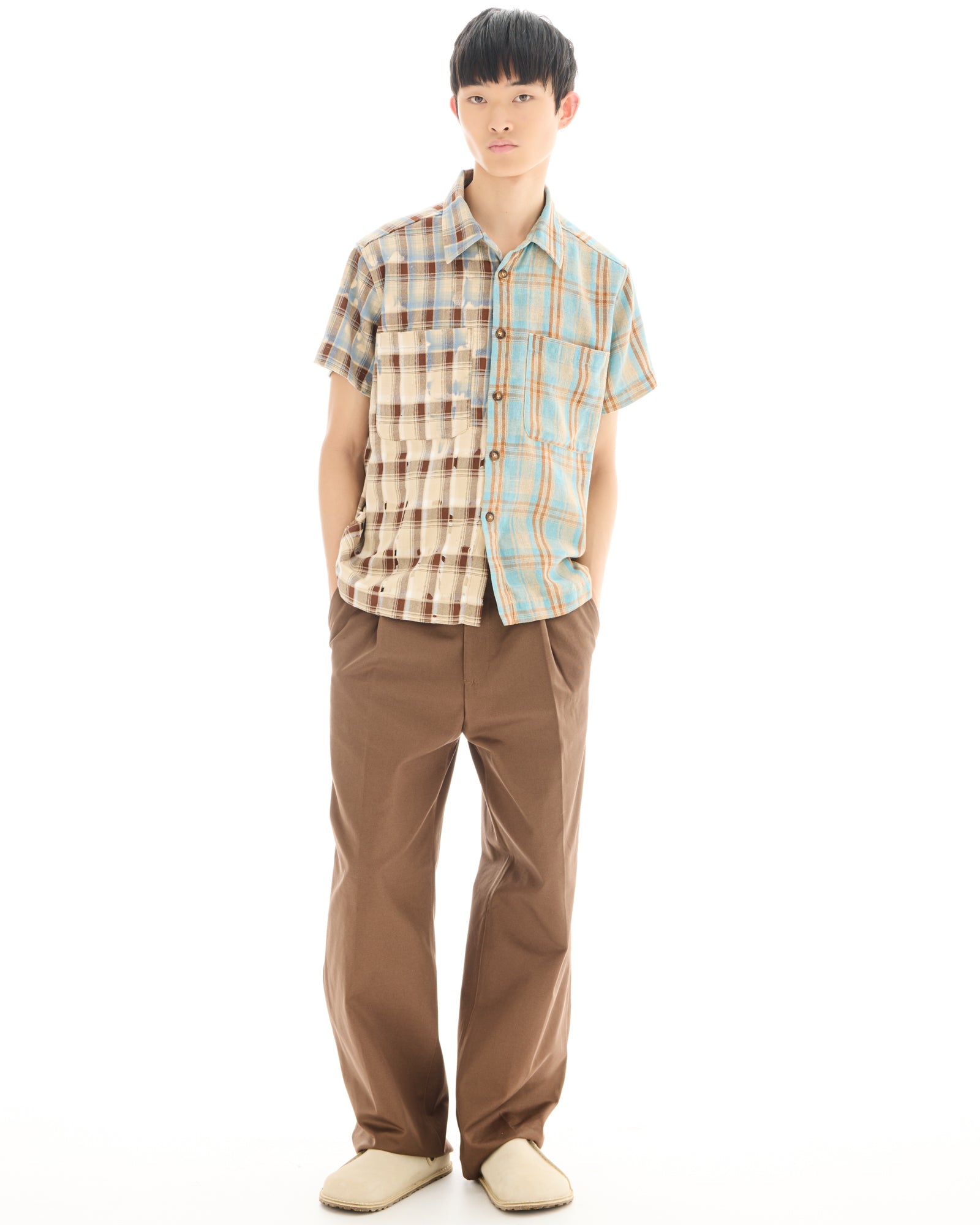Half n Half 70's Flannel Camp Shirt