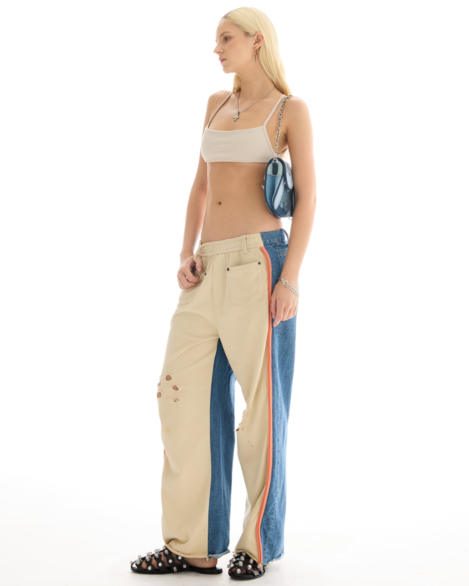 The Tales Denim Patched Sweat Jeans