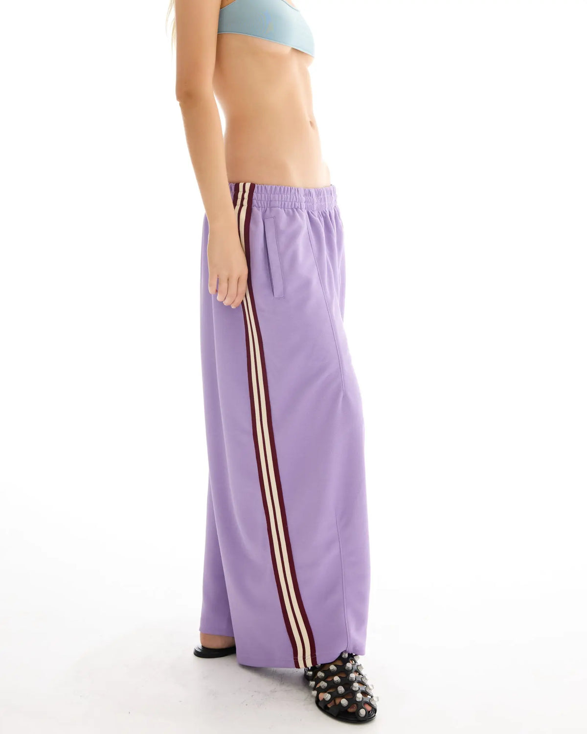 The Tales Harajuku Purple Track Pant by THE TALES - purple colorway, back view