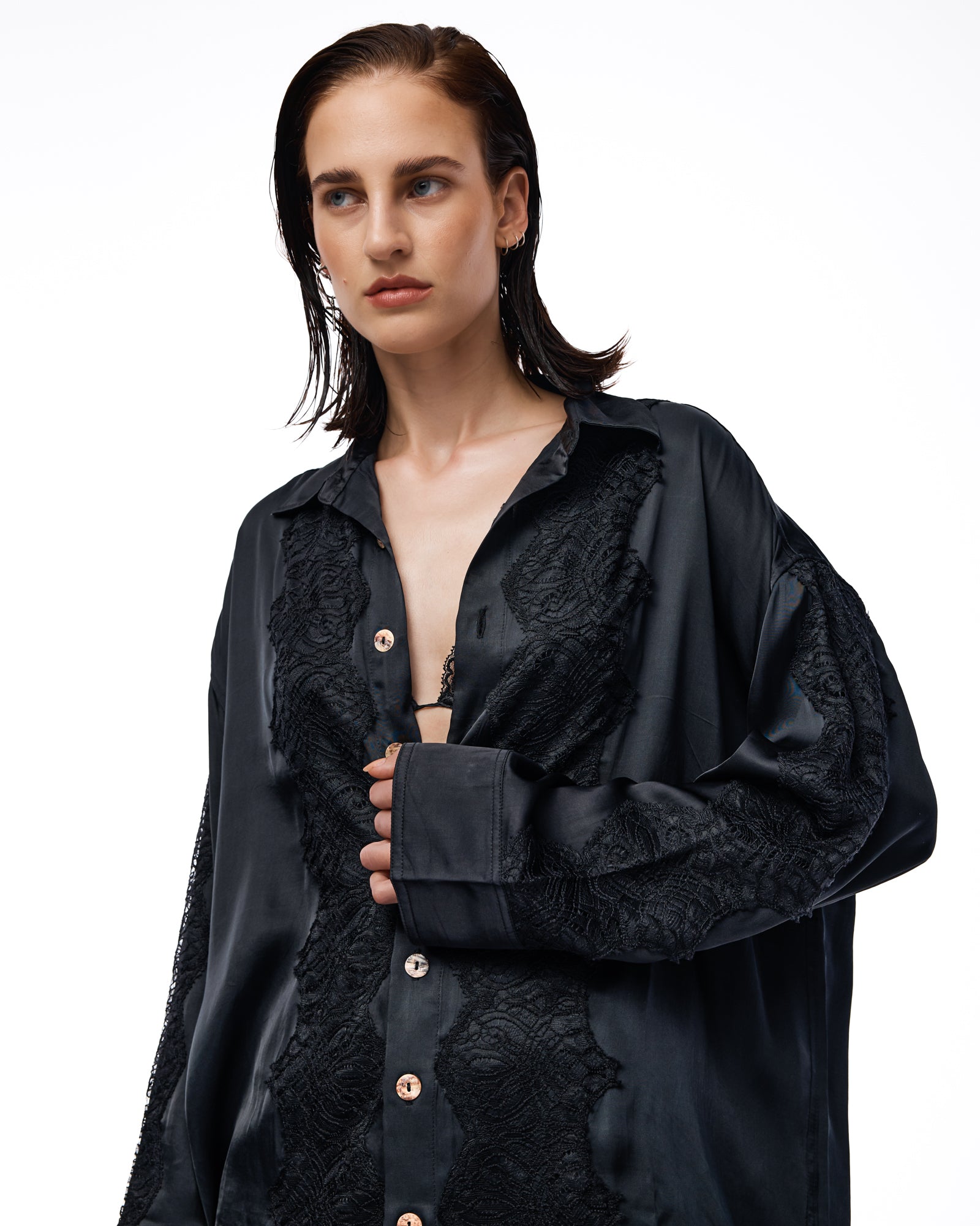 Dixie Satin and Chantilly Lace Shirt