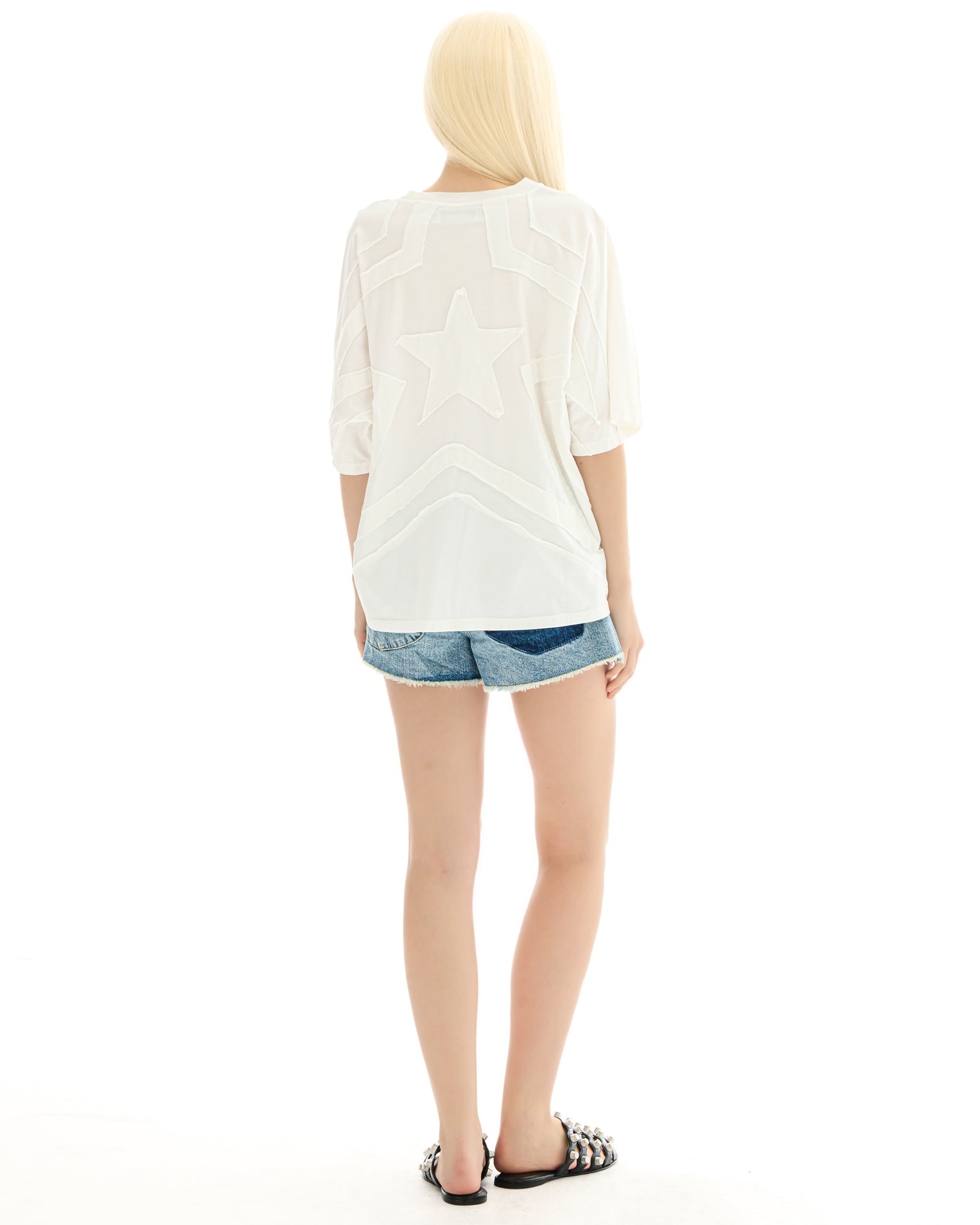 3D Panelled Star Batwing Tee