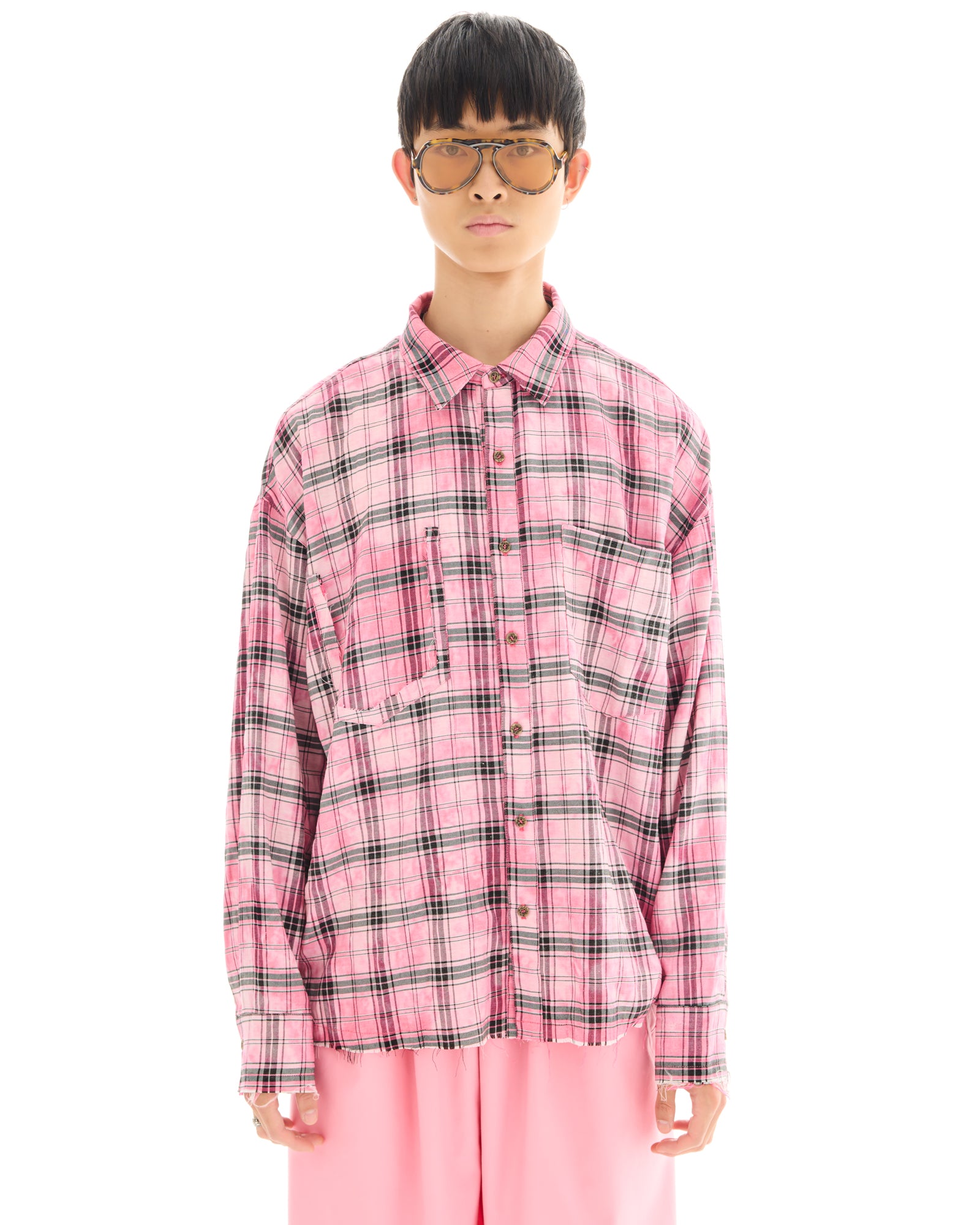 Washed Oversized Willow Check Shirt