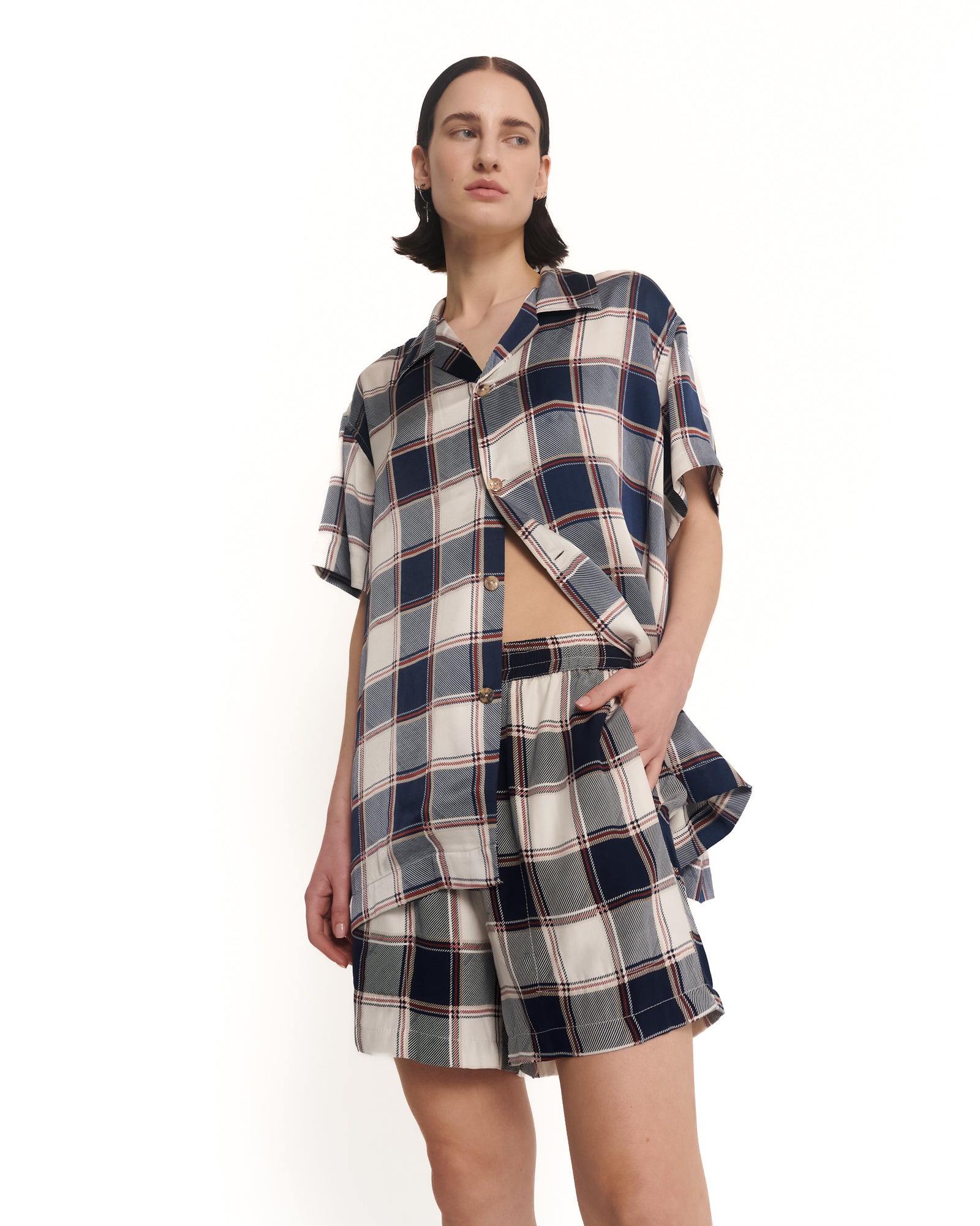 Silk Check Boxer Short