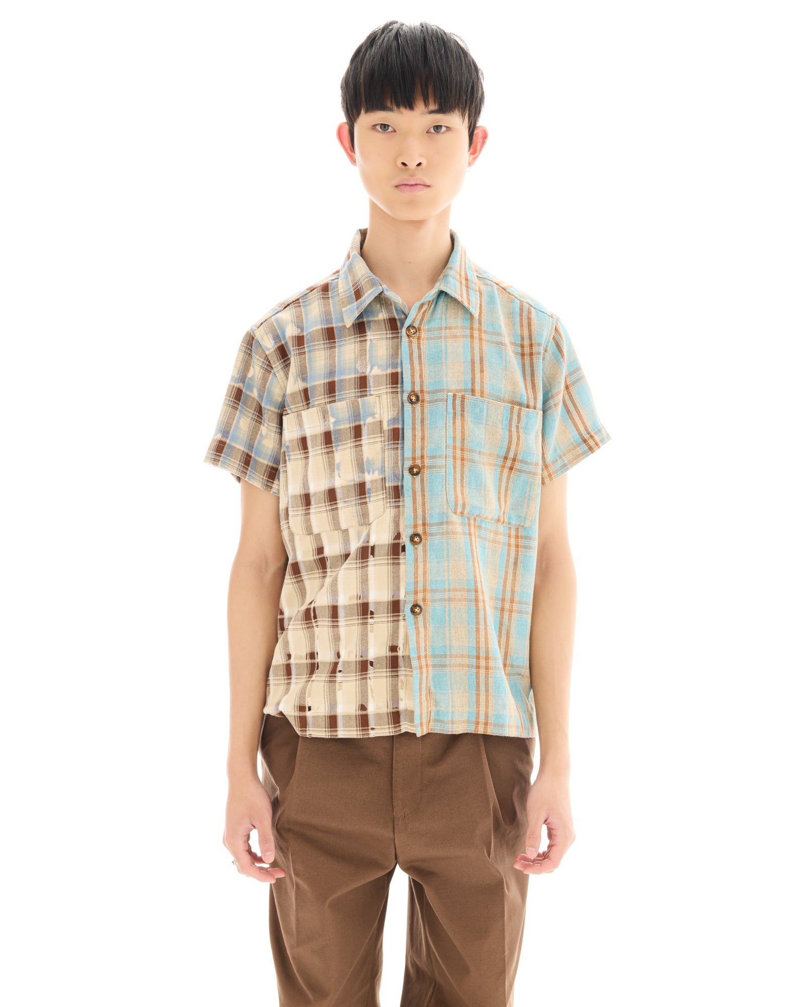 Half n Half 70's Flannel Camp Shirt