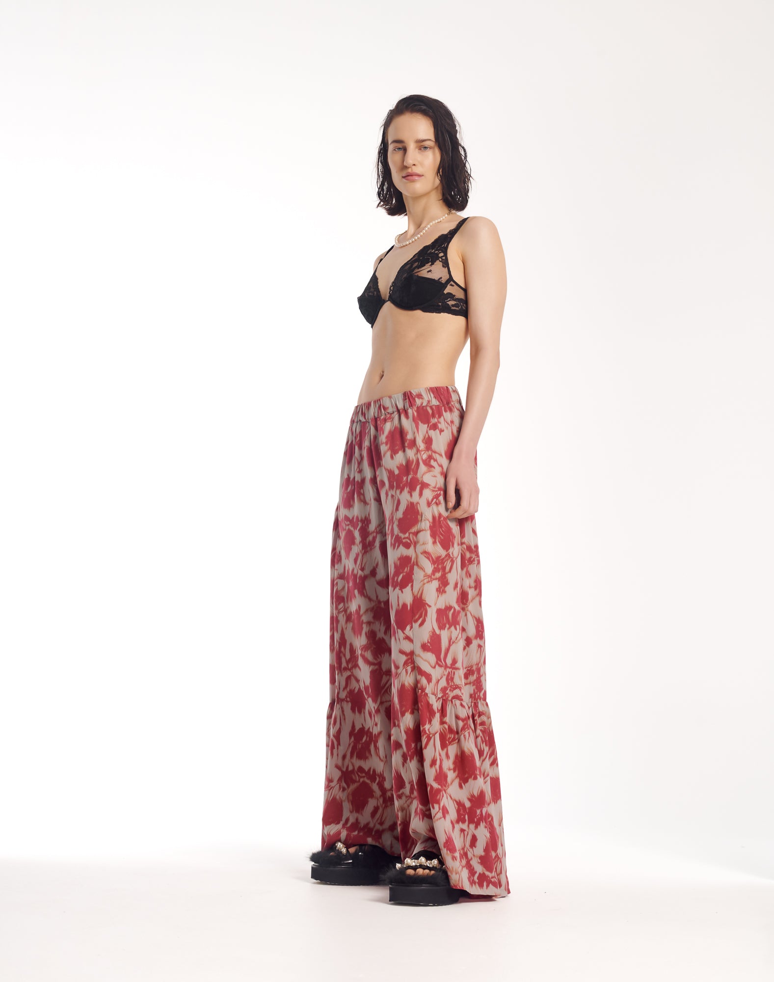 Italian Rose Crepe Florence Pants