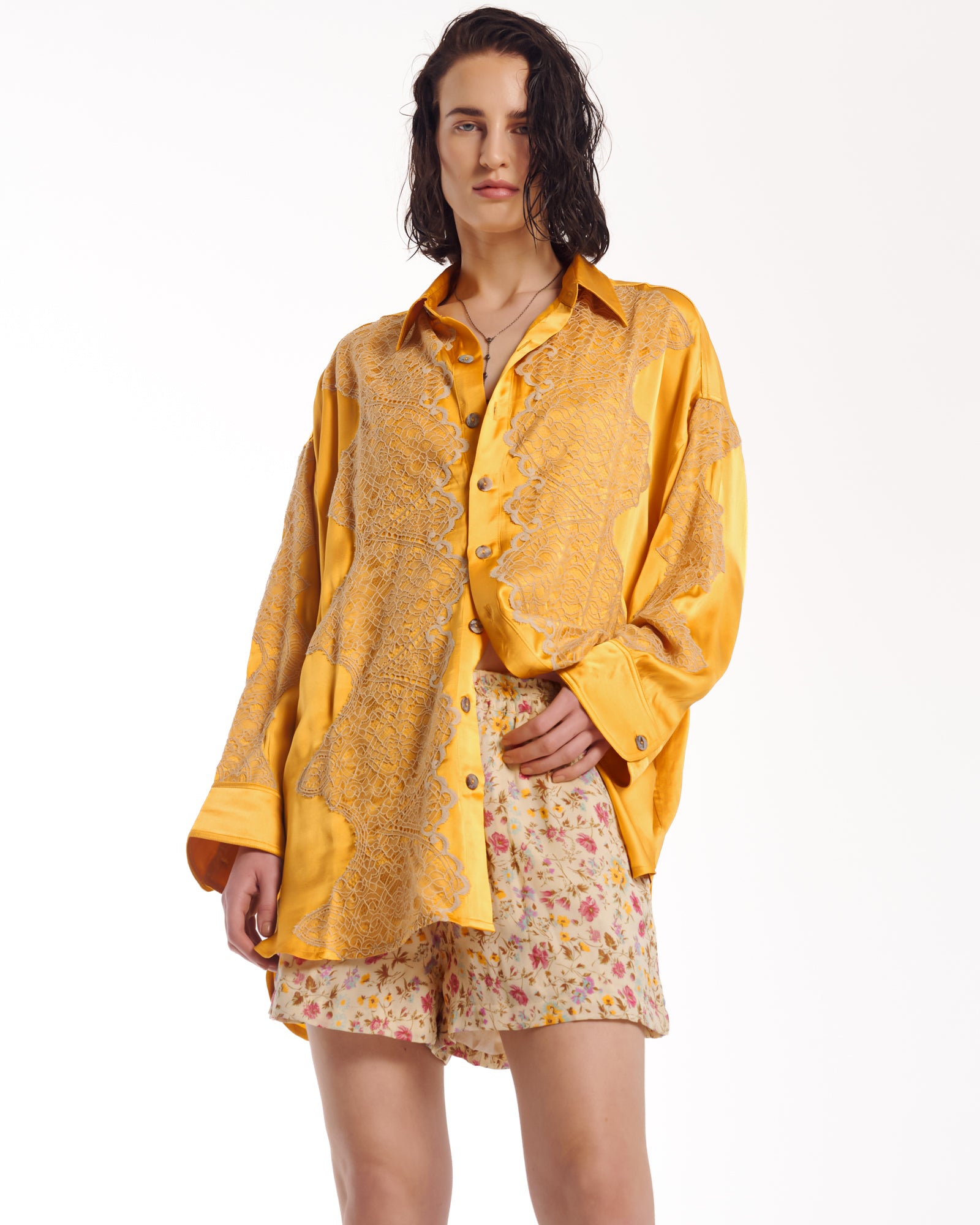 Florence Bloom Crepe Shorts