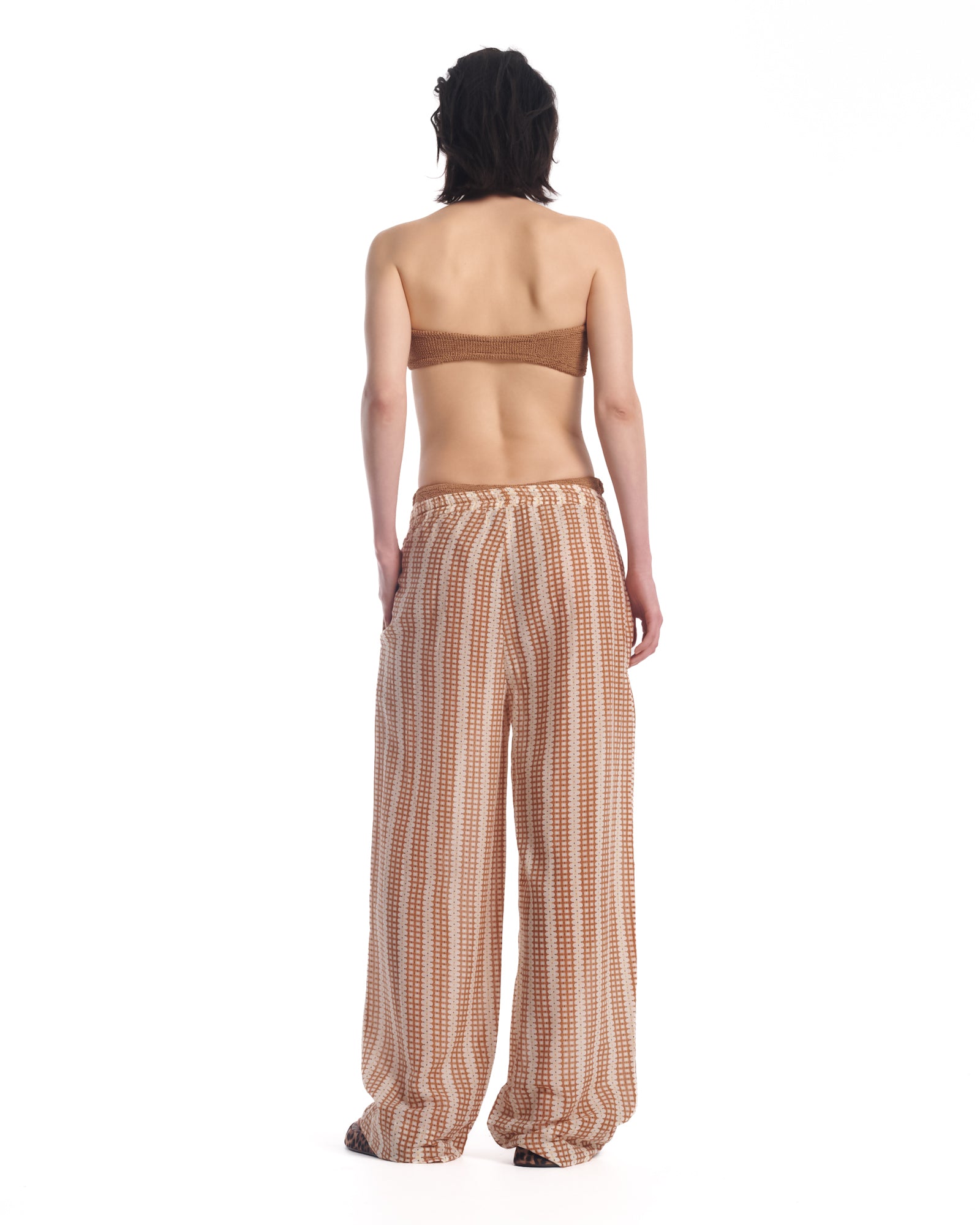 Retro Daisy Cotton Beach Pants