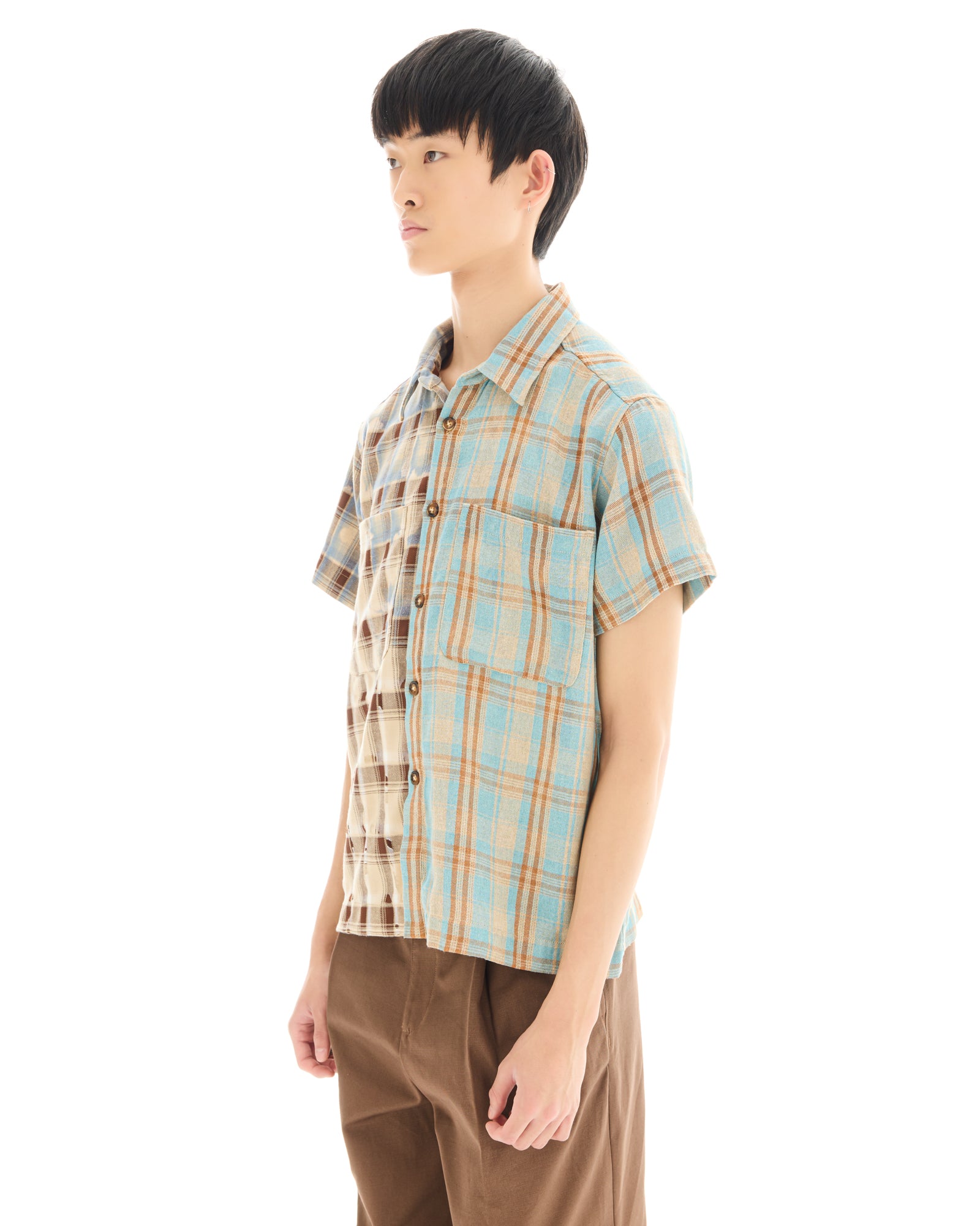 Half n Half 70's Flannel Camp Shirt