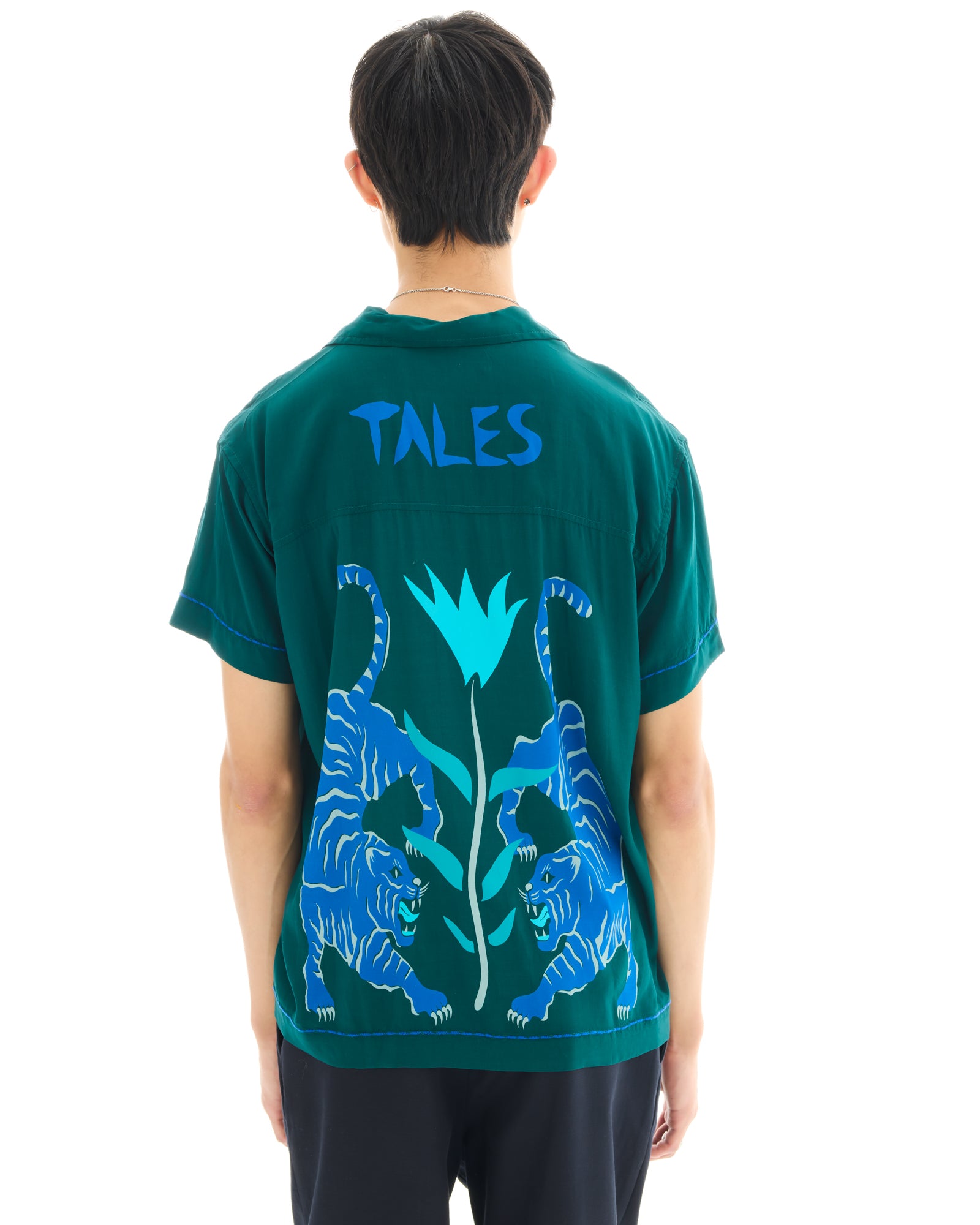 Crouching Tiger Emerald Camp Shirt