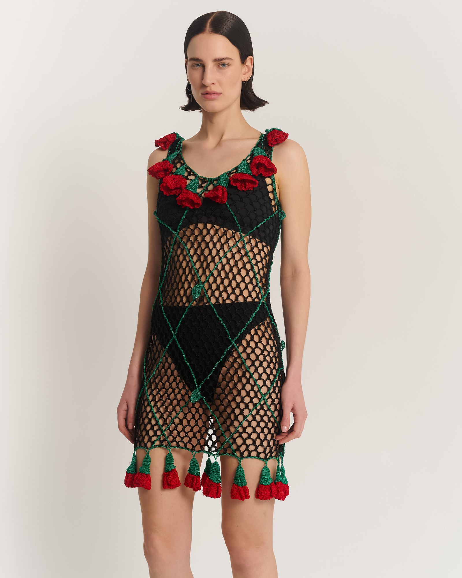 Couture Rose Hand Crochet Slip Dress