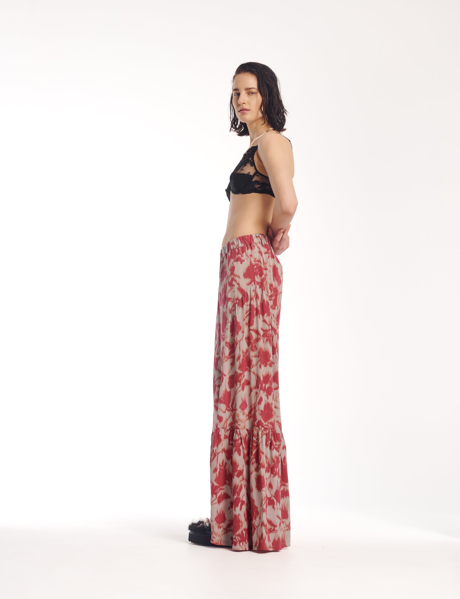 Italian Rose Crepe Florence Pants