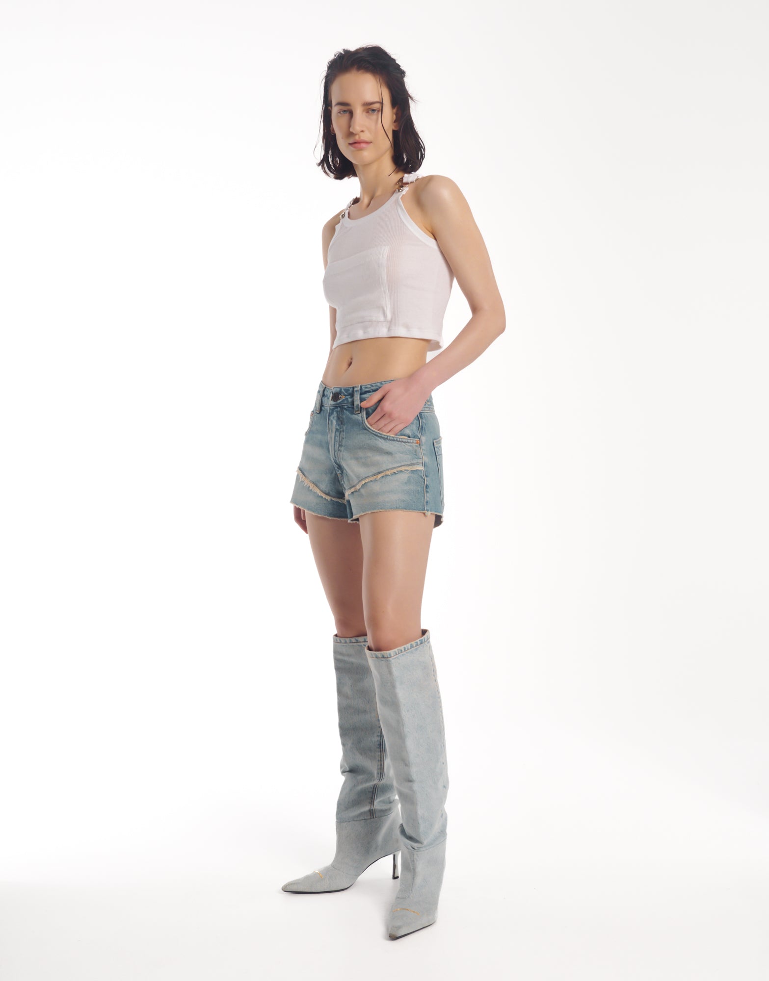 The Tales Panelled Denim Short