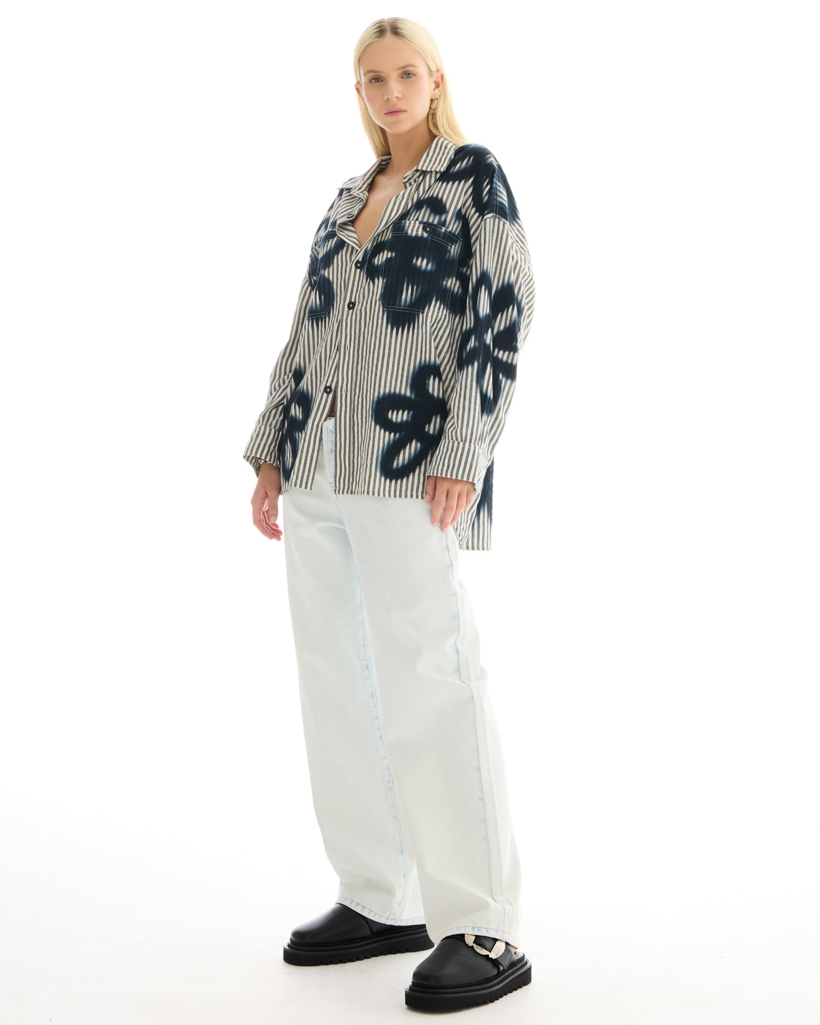 Floral Street Hand Spray Stripe Shirt
