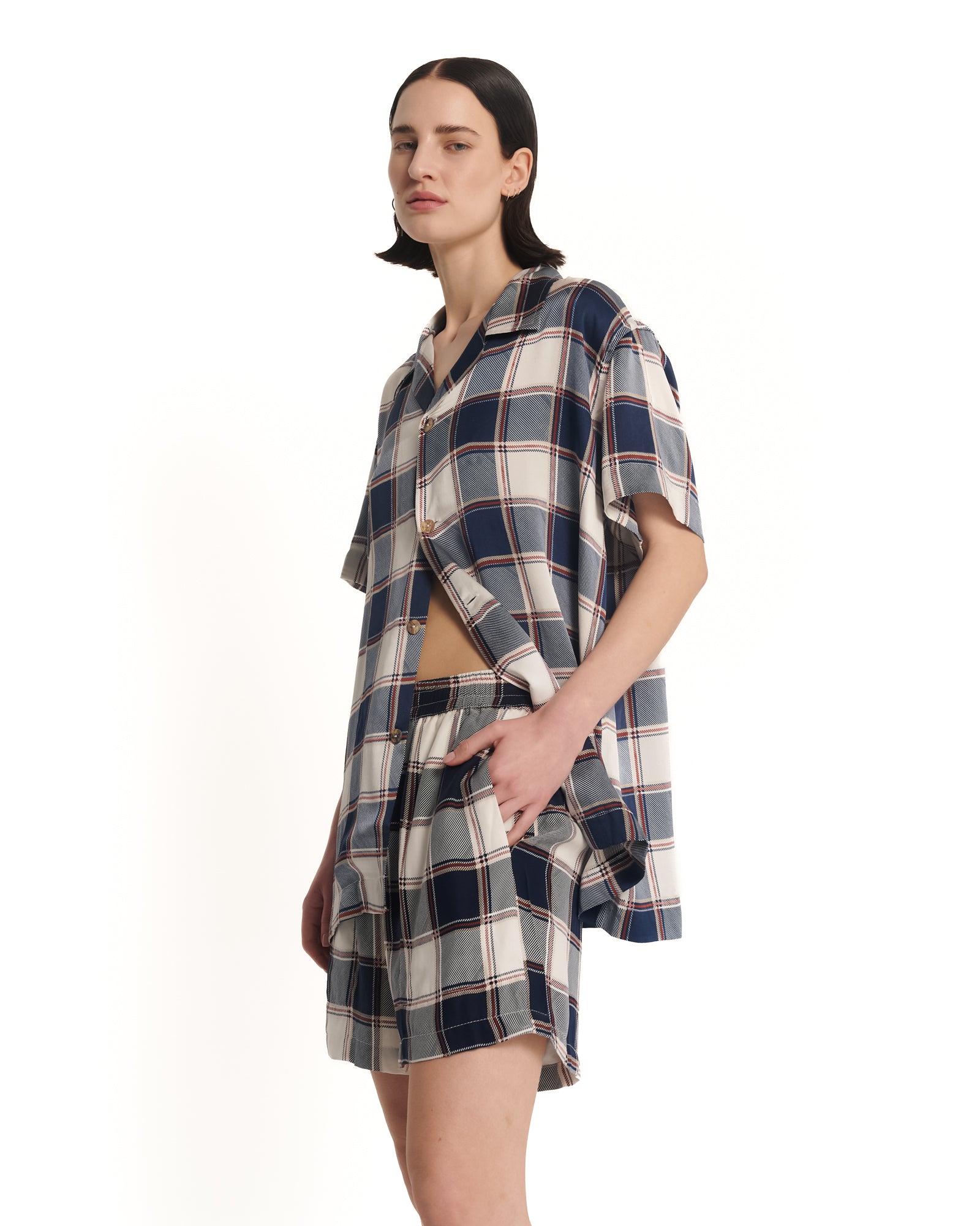 Silk Check Boxer Short
