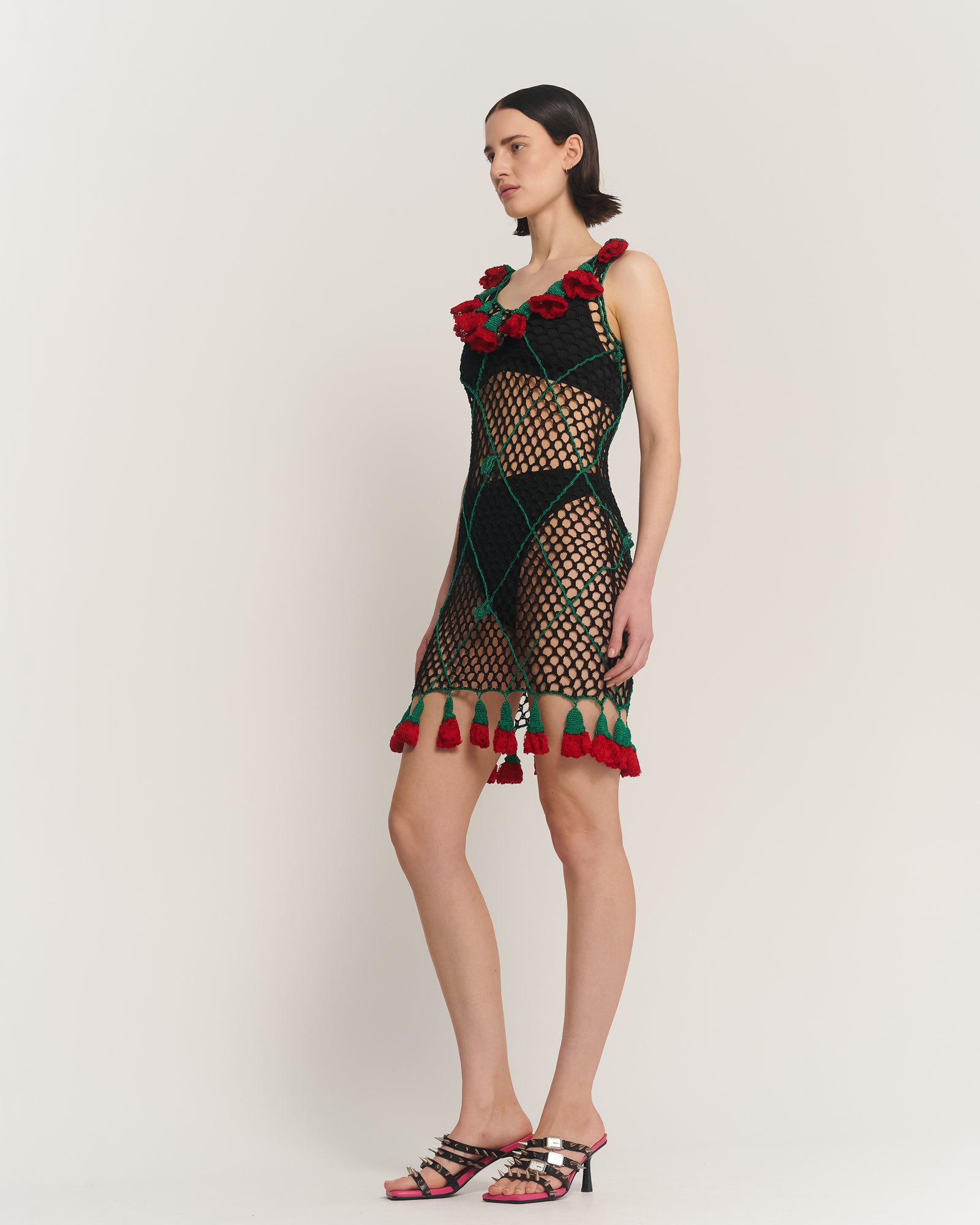 Couture Rose Hand Crochet Slip Dress