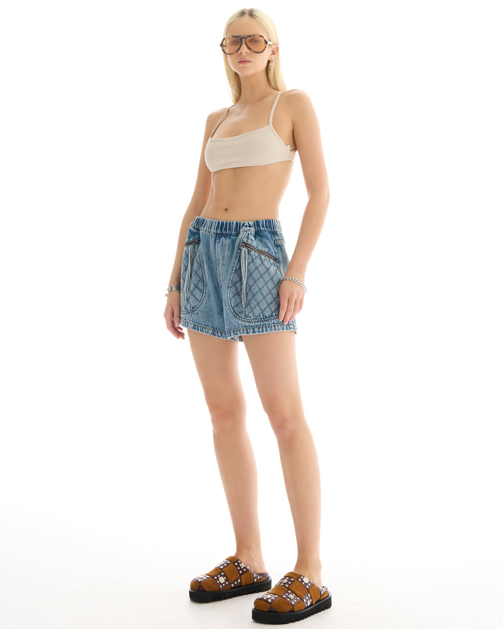 The Tales – Jeansshorts mit Einsätzen