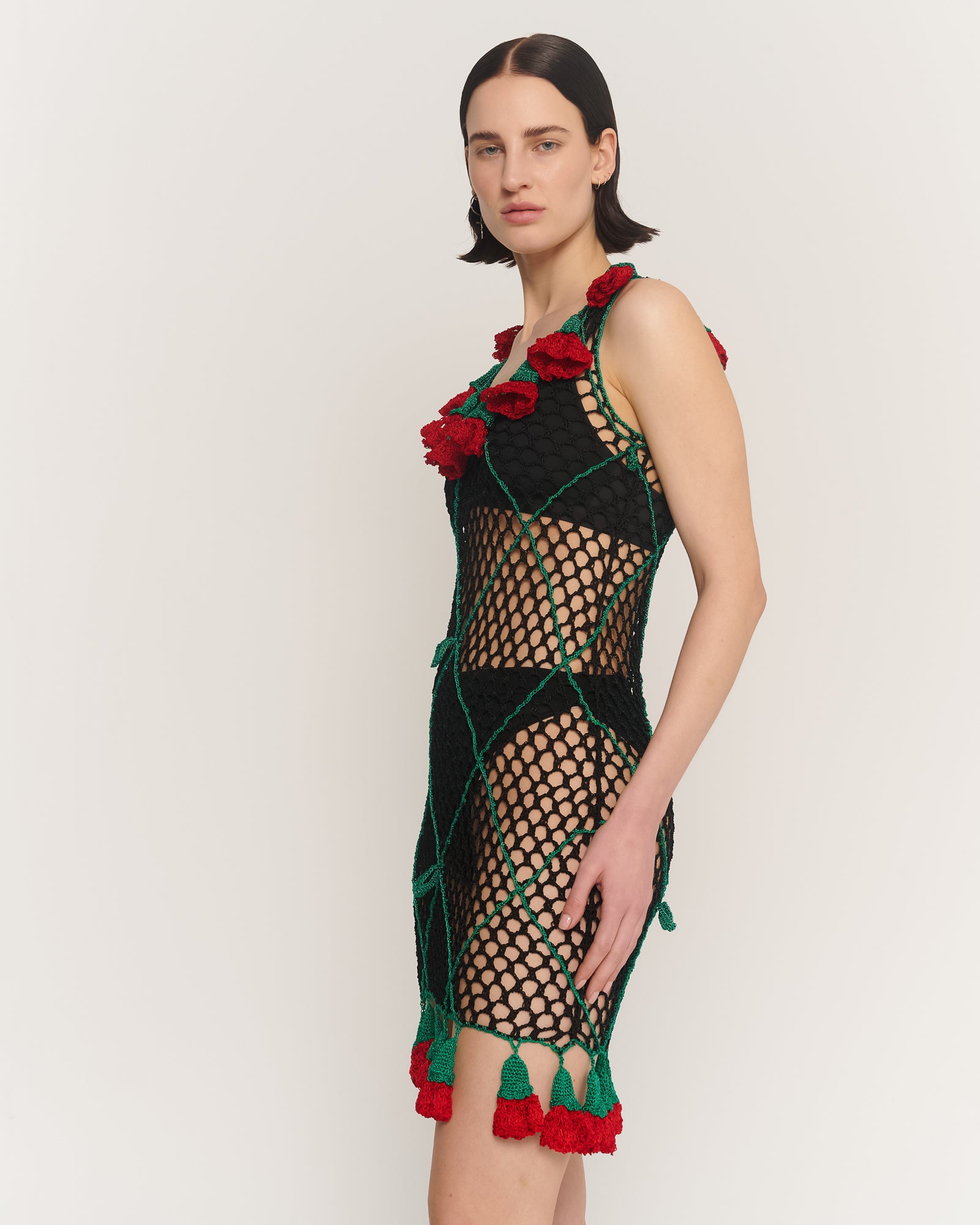 Couture Rose Hand Crochet Slip Dress