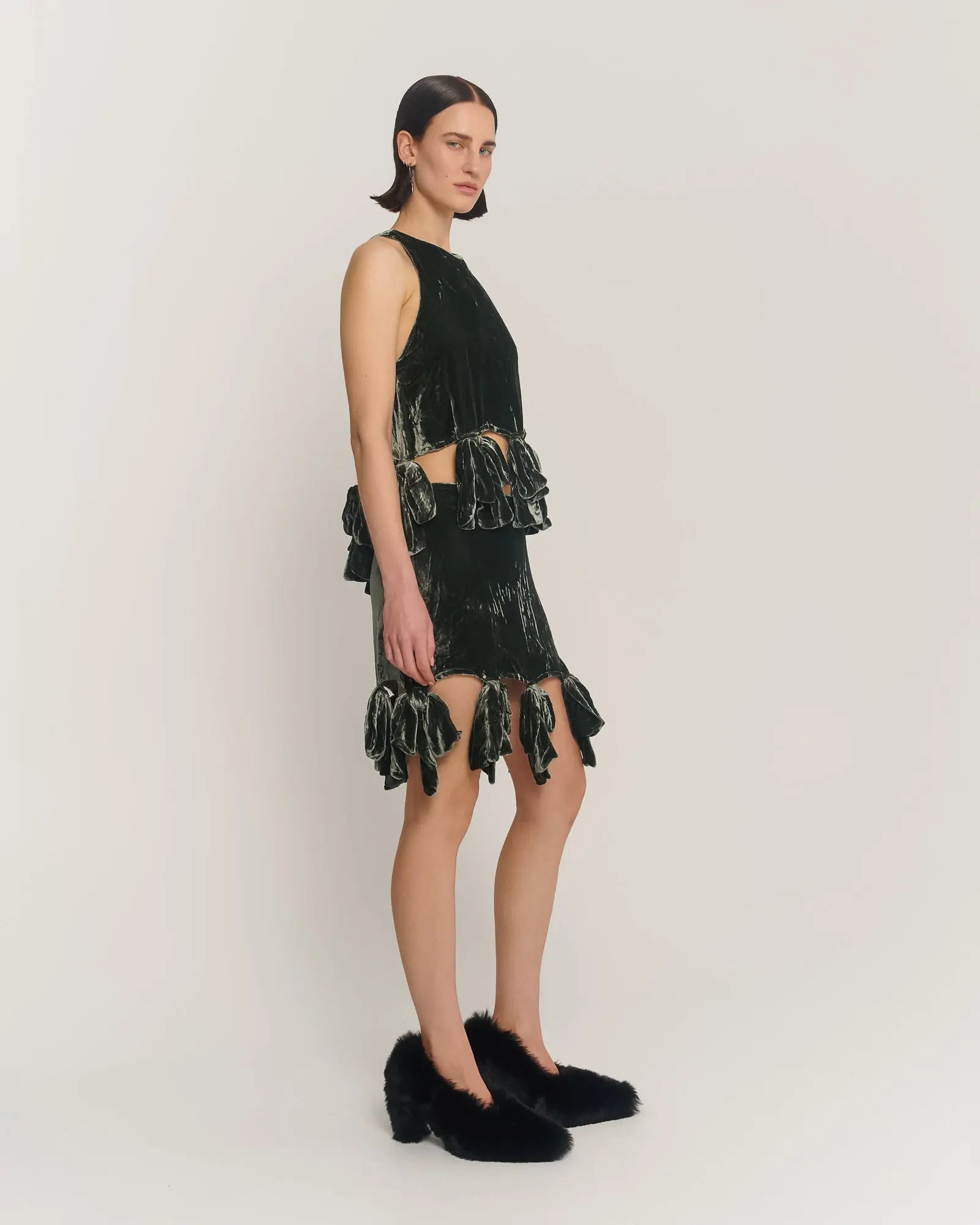 Silk Velvet Party Bow Skirt by THE TALES - product photo