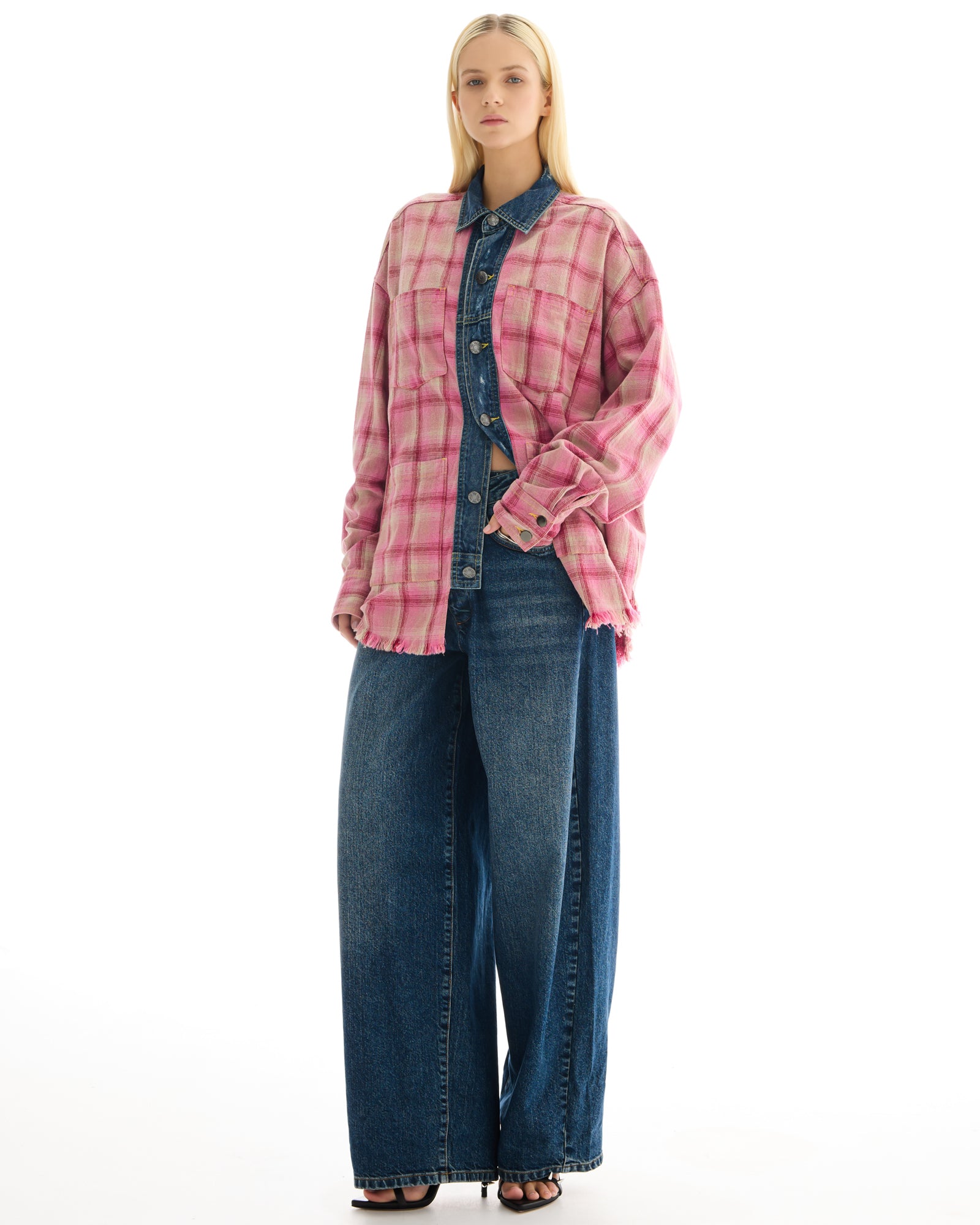 ザ・テイルズ ヴィンテージウォッシュフランネルシャツ