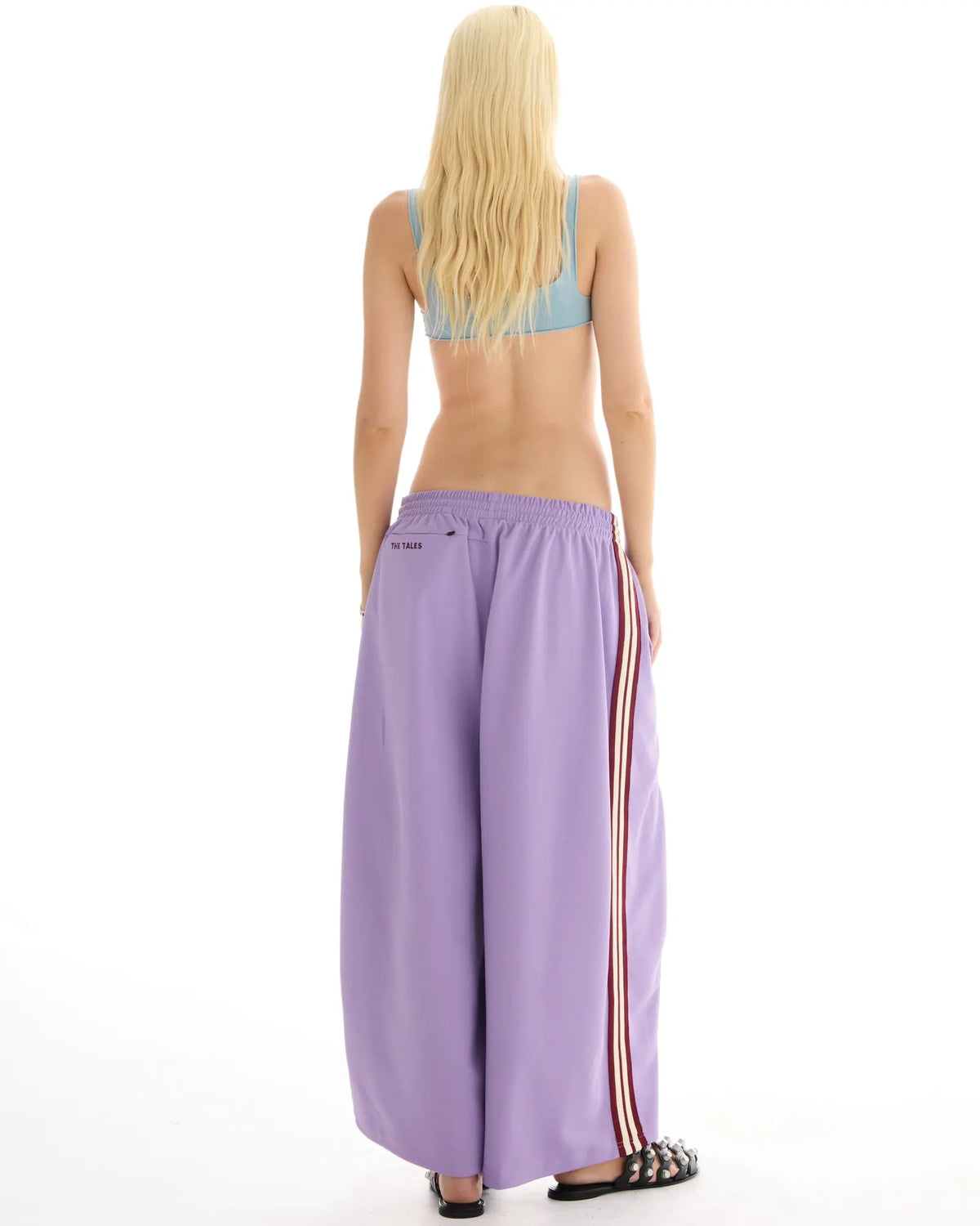 The Tales Harajuku Purple Track Pant by THE TALES - purple colorway, styled view