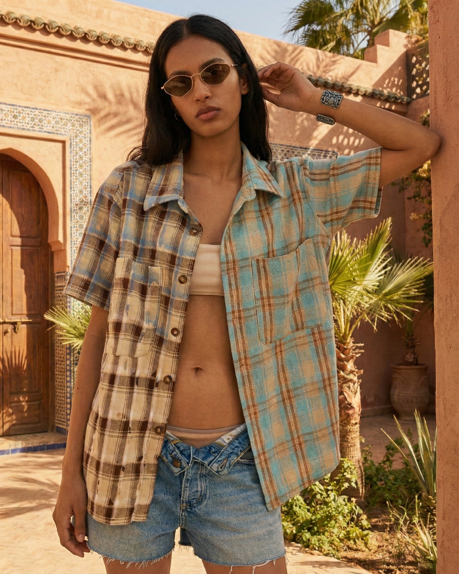 Half n Half 70's Flannel Camp Shirt THE TALES