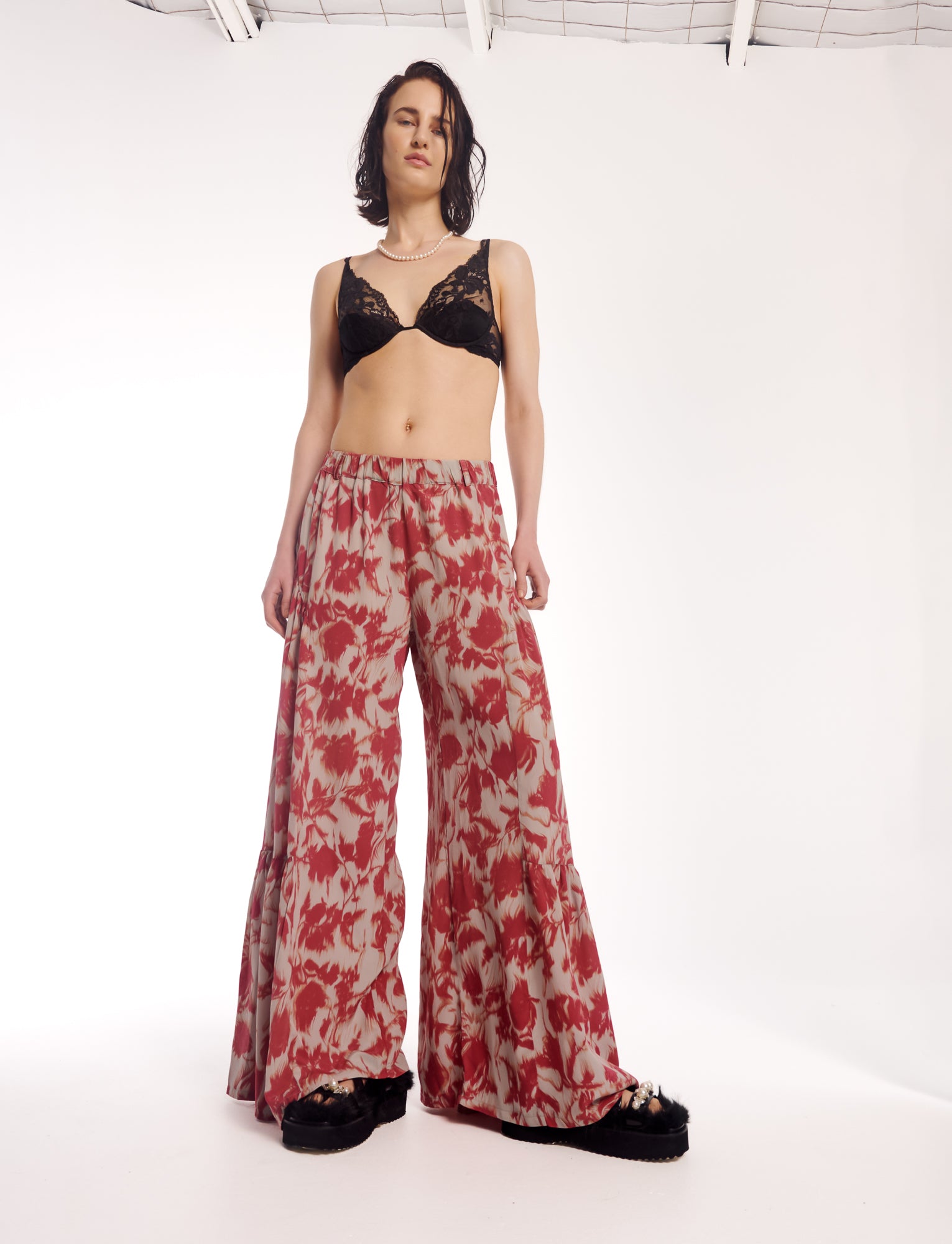 Italian Rose Crepe Florence Pants