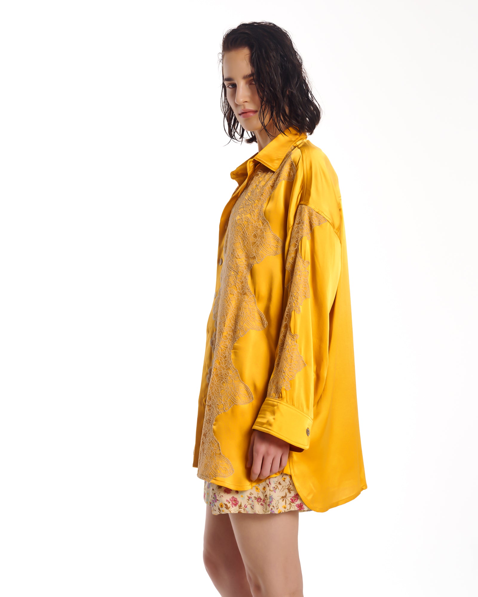Dixie Satin and Chantilly Lace Shirt