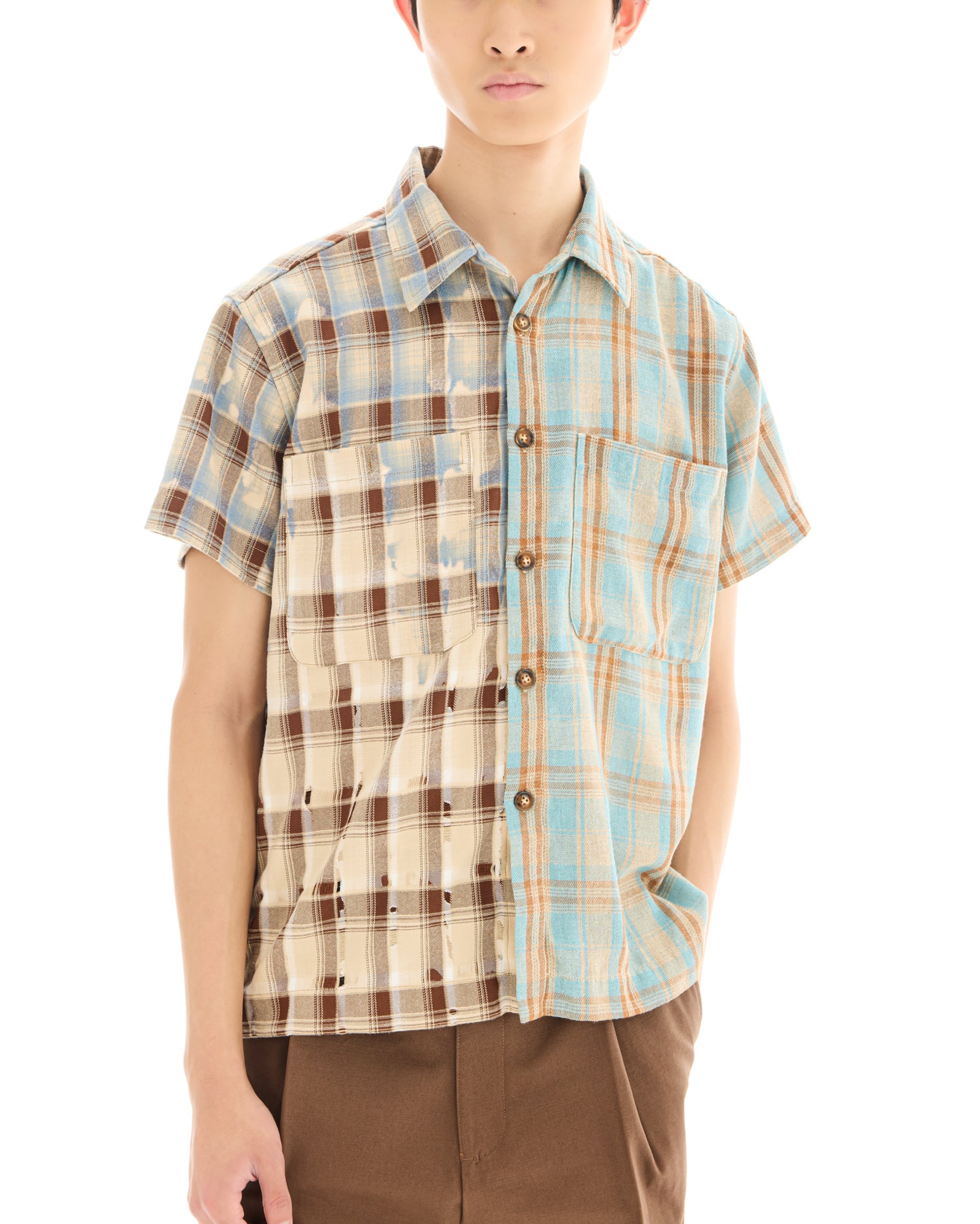 Half n Half 70's Flannel Camp Shirt