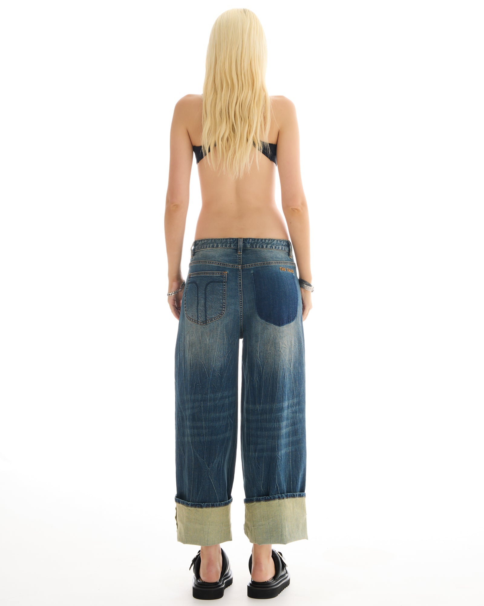 Selvedge Denim Cross Over Slouch Jeans by THE TALES - product photo