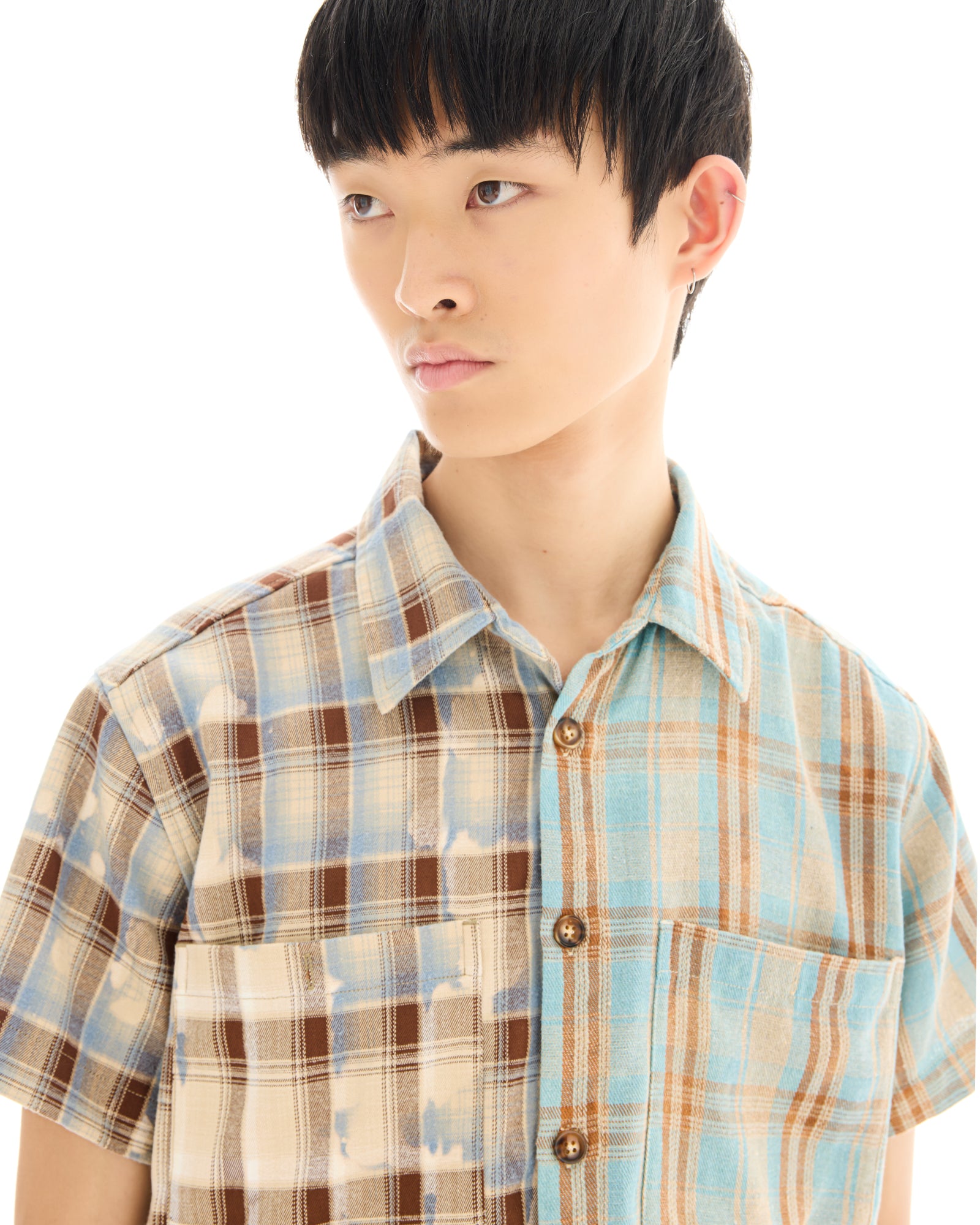 Half n Half 70's Flannel Camp Shirt