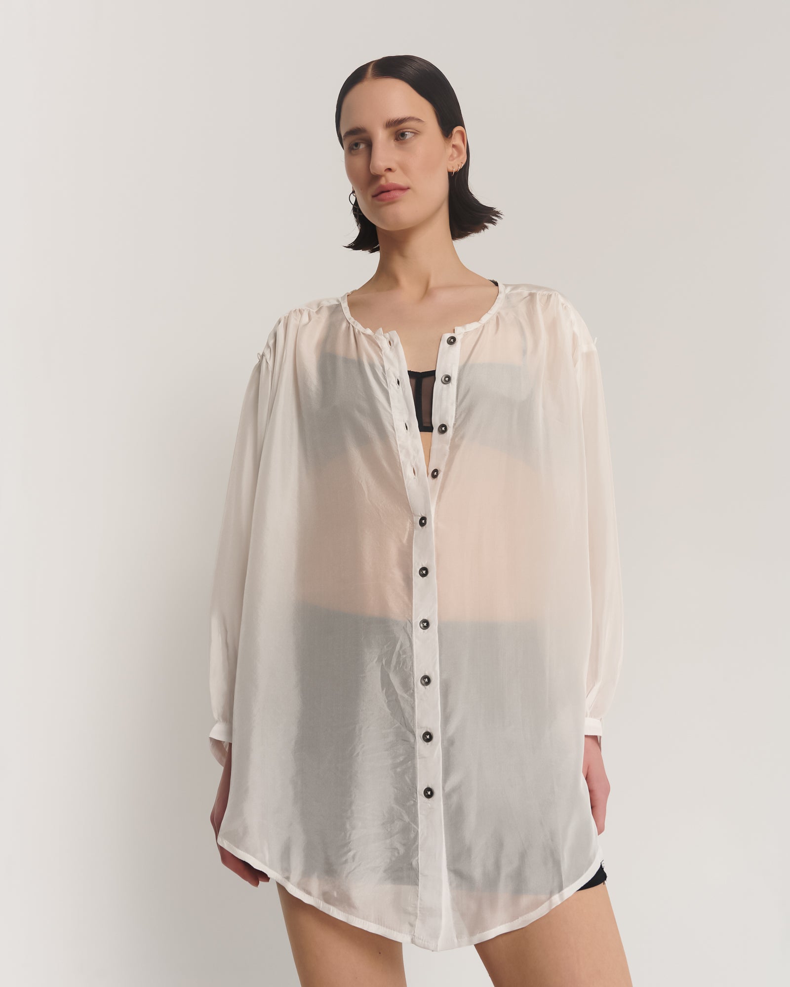 詩人シルク羽二重ロングライントップ