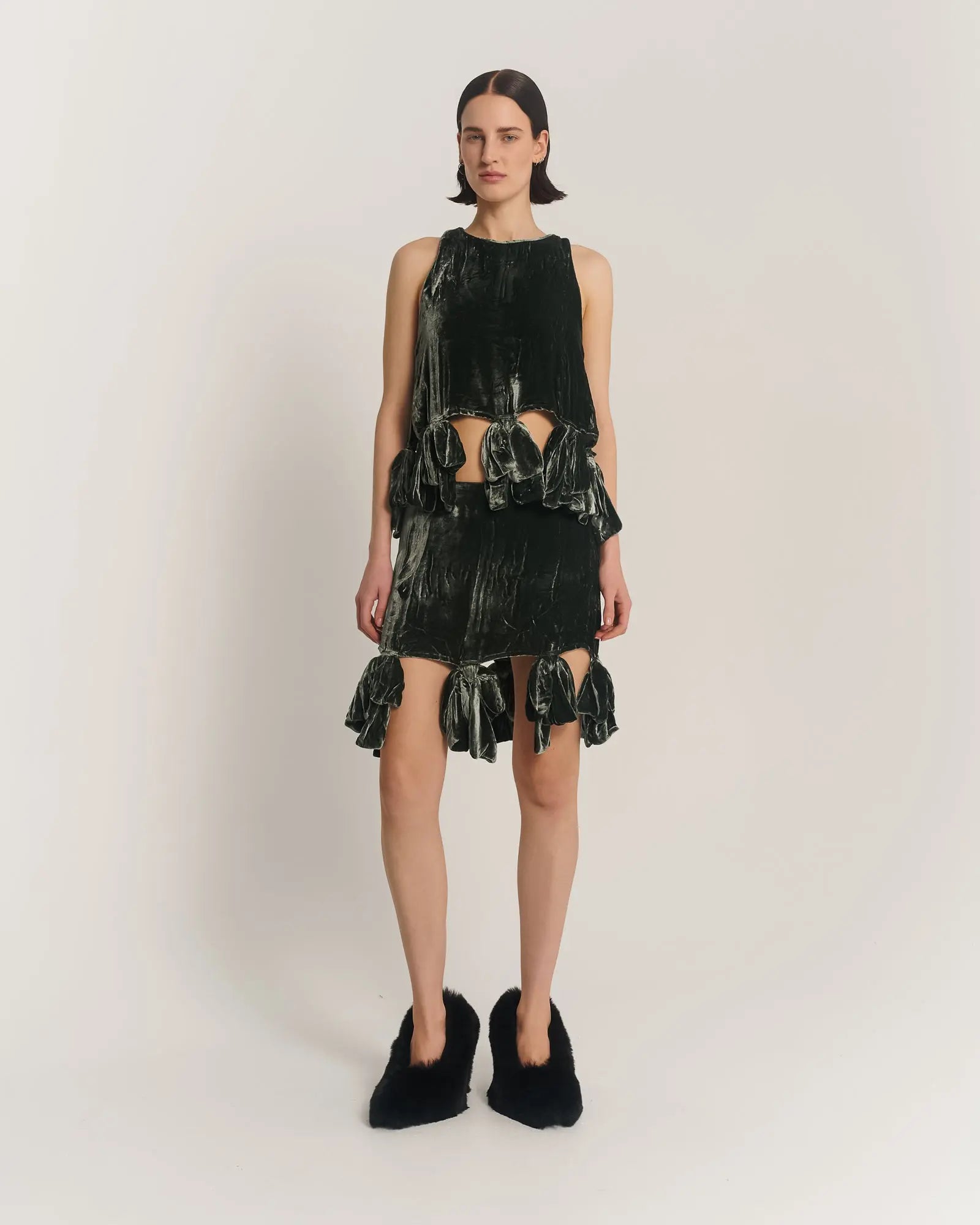 Silk Velvet Party Bow Skirt by THE TALES - product photo